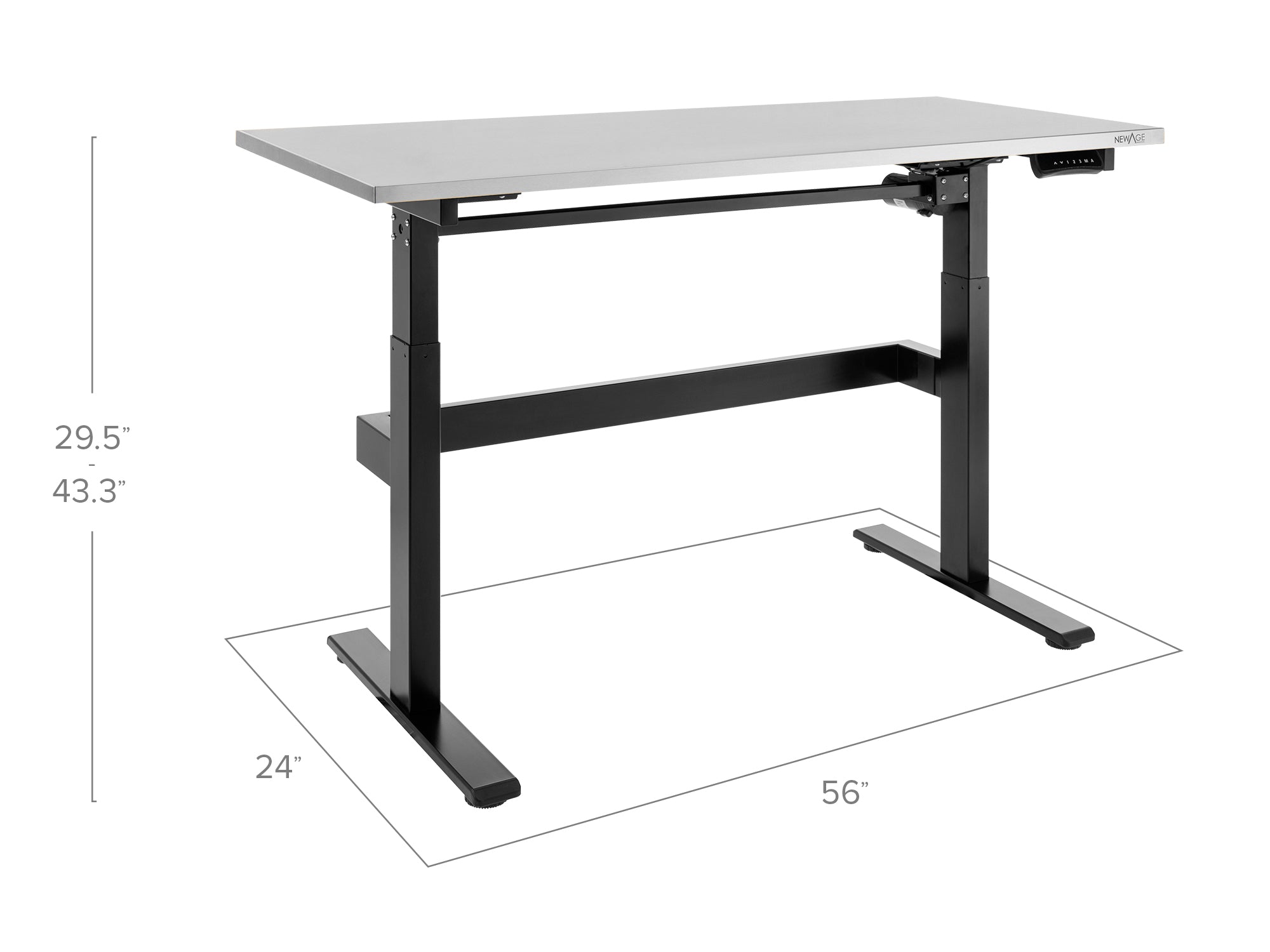 56 in. Electric Adjustable Height Worktable