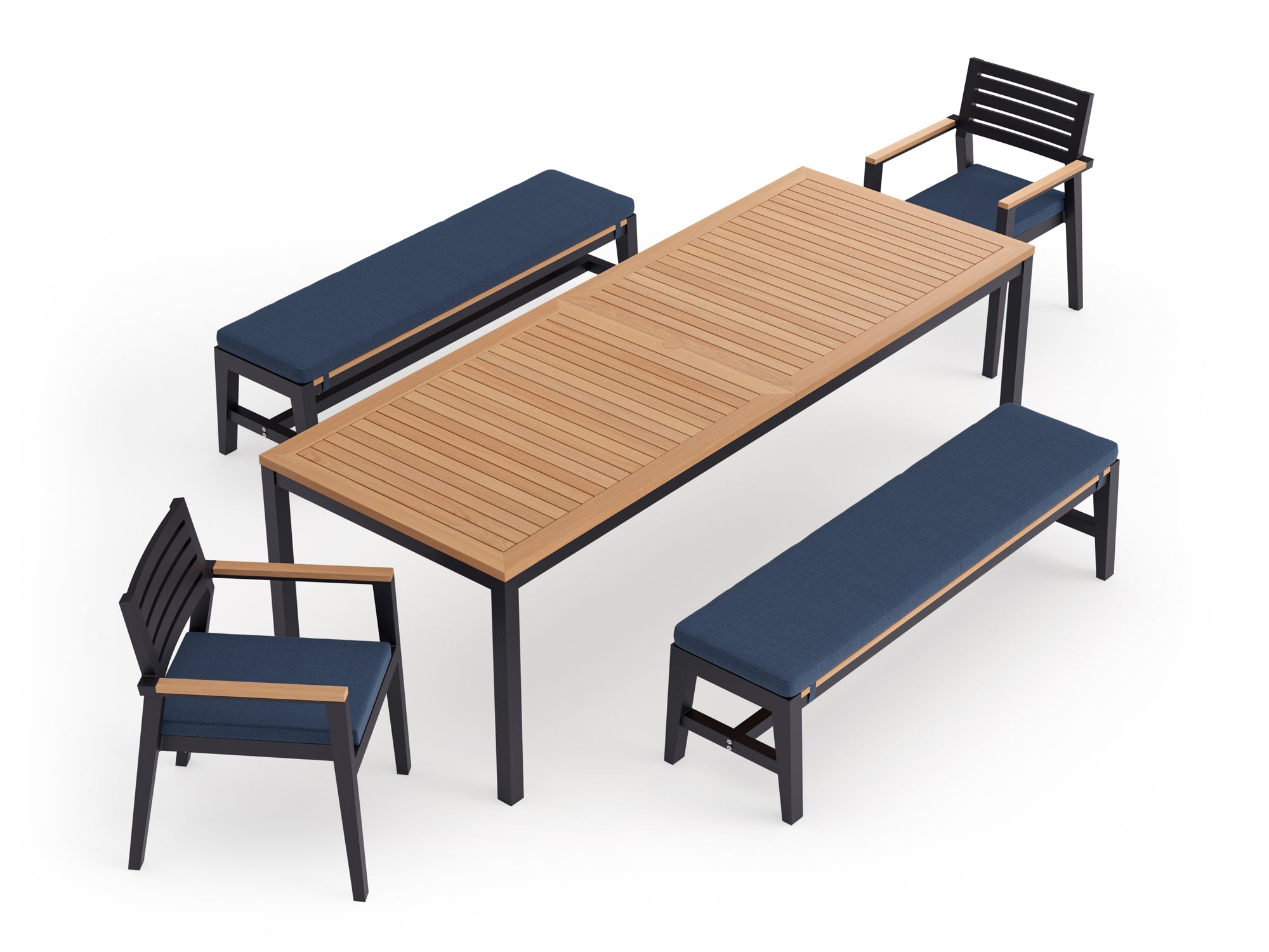 Rhodes 8 Seater Dining Set with 96 in. Table and Bench Seating