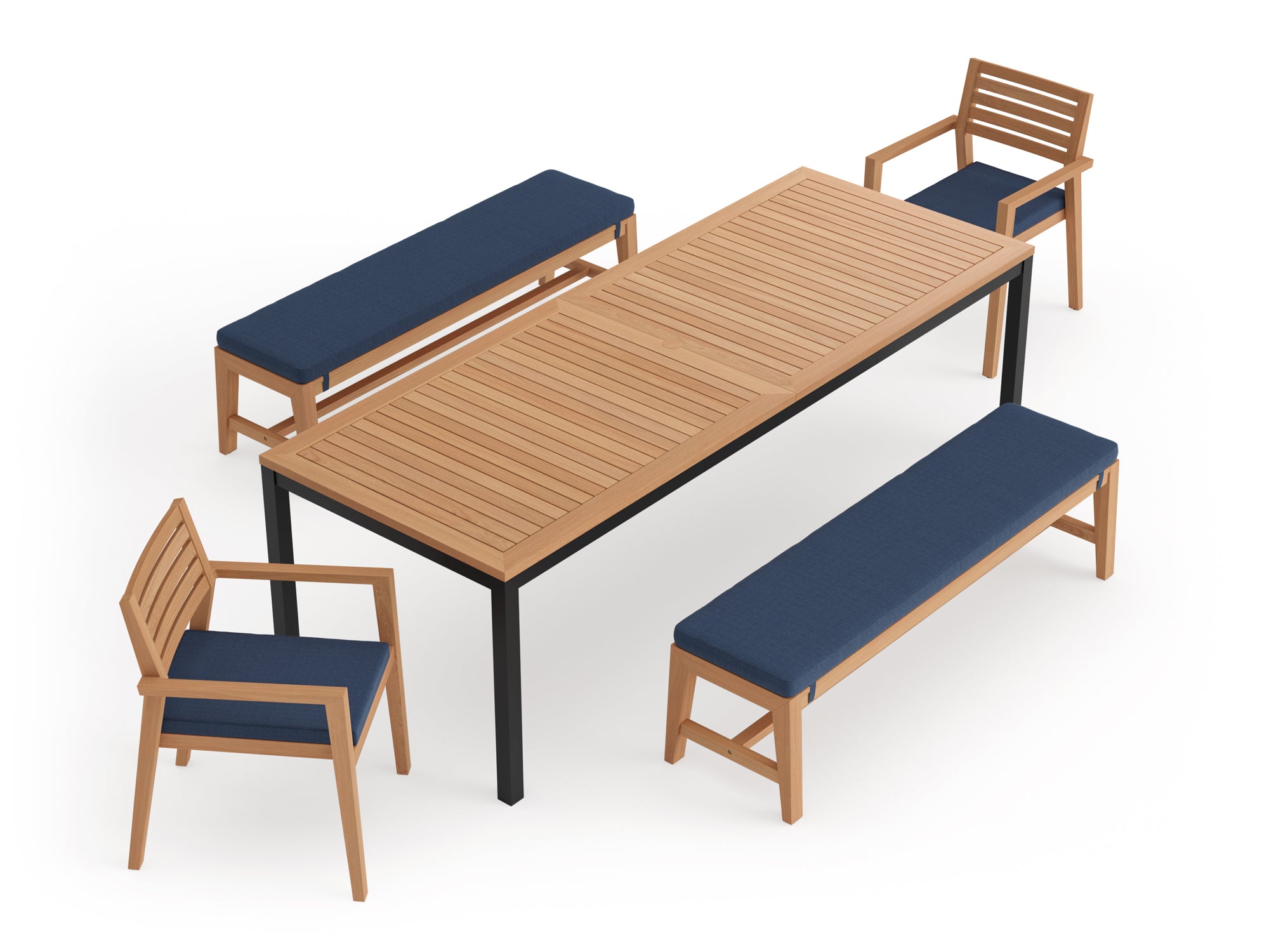 Rhodes 8 Seater Dining Set with 96 in. Table and Bench Seating