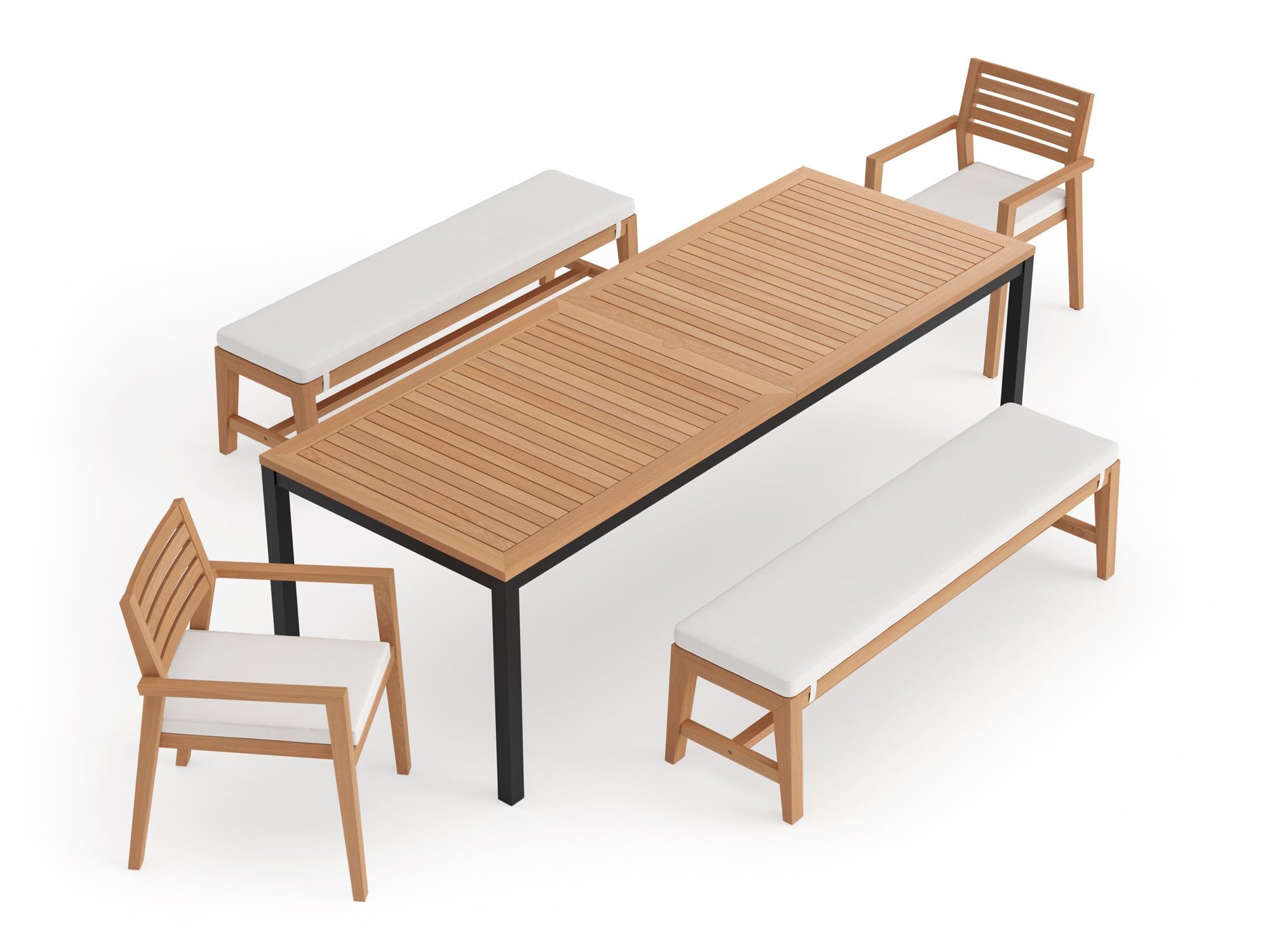 Rhodes 8 Seater Dining Set with 96 in. Table and Bench Seating