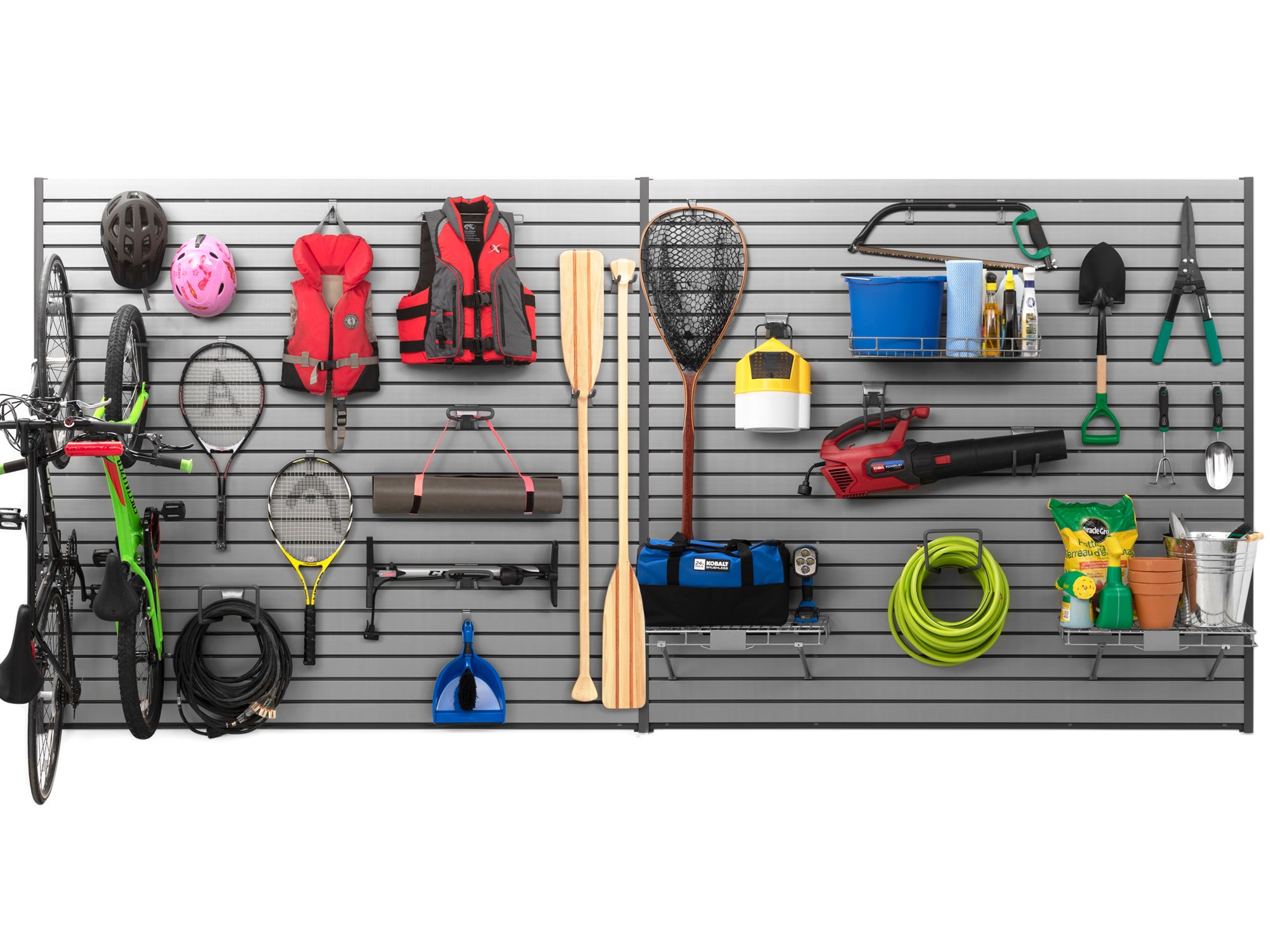 Lockable Slatwall 29-Piece Ultimate Hook Kit