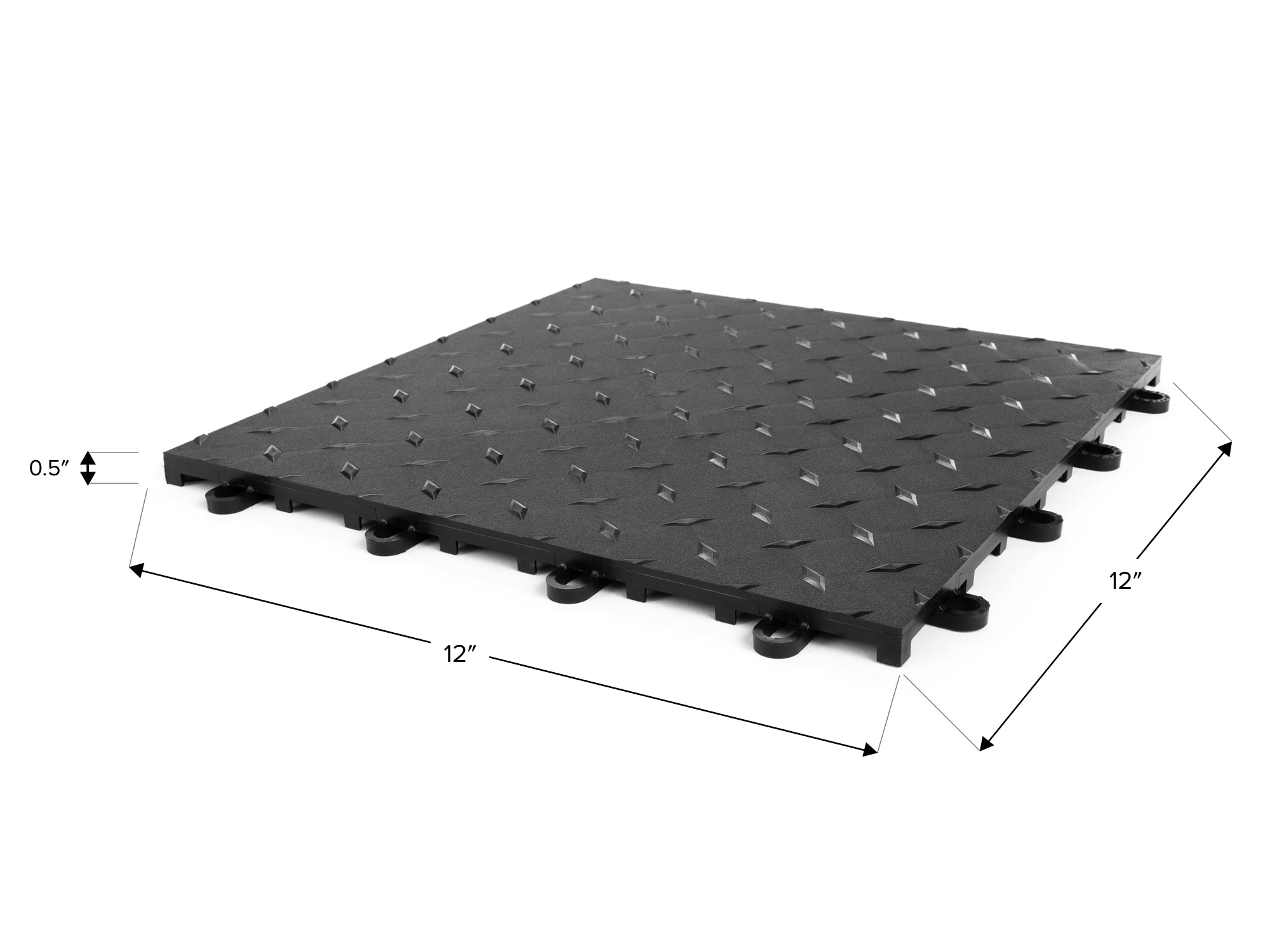 Diamond Pattern Polypropylene Garage Flooring Tiles 600 sq. ft. Checkered Pattern Flooring Bundle