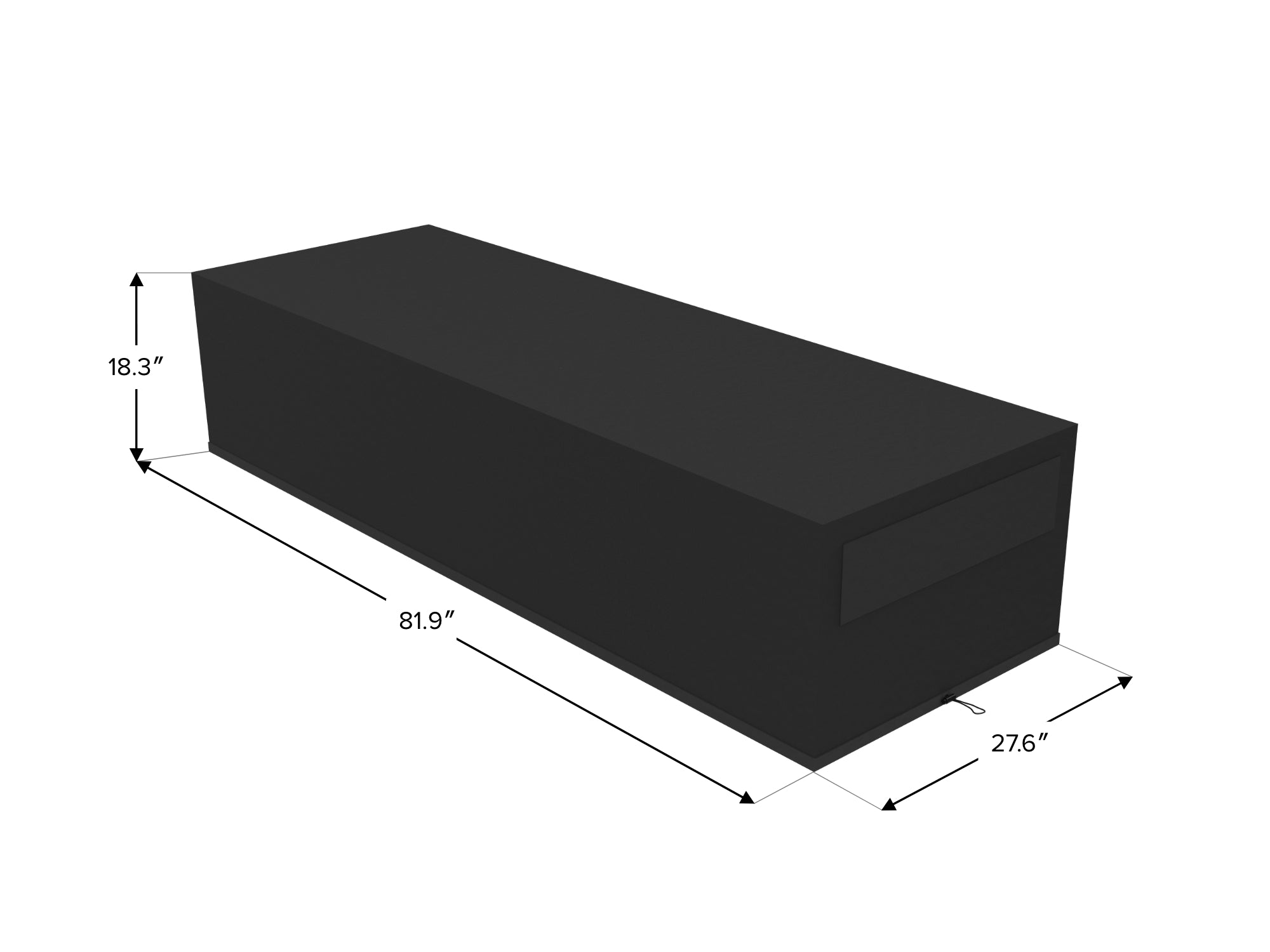 Outdoor Furniture Cover Bundle With Rectangle Umbrella, Chaise Lounge and Side Table Covers