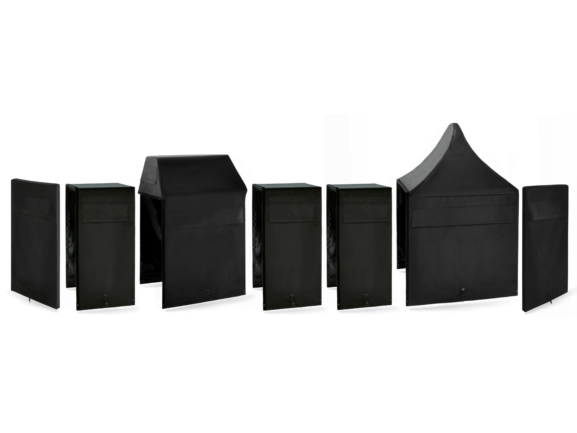 Outdoor Kitchen Cabinet Signature Cover Bundle: Platinum Grill, Dual Side Burner, 36 in. Sink, (2) 18 in. Cabinet, Right/Left End Panel