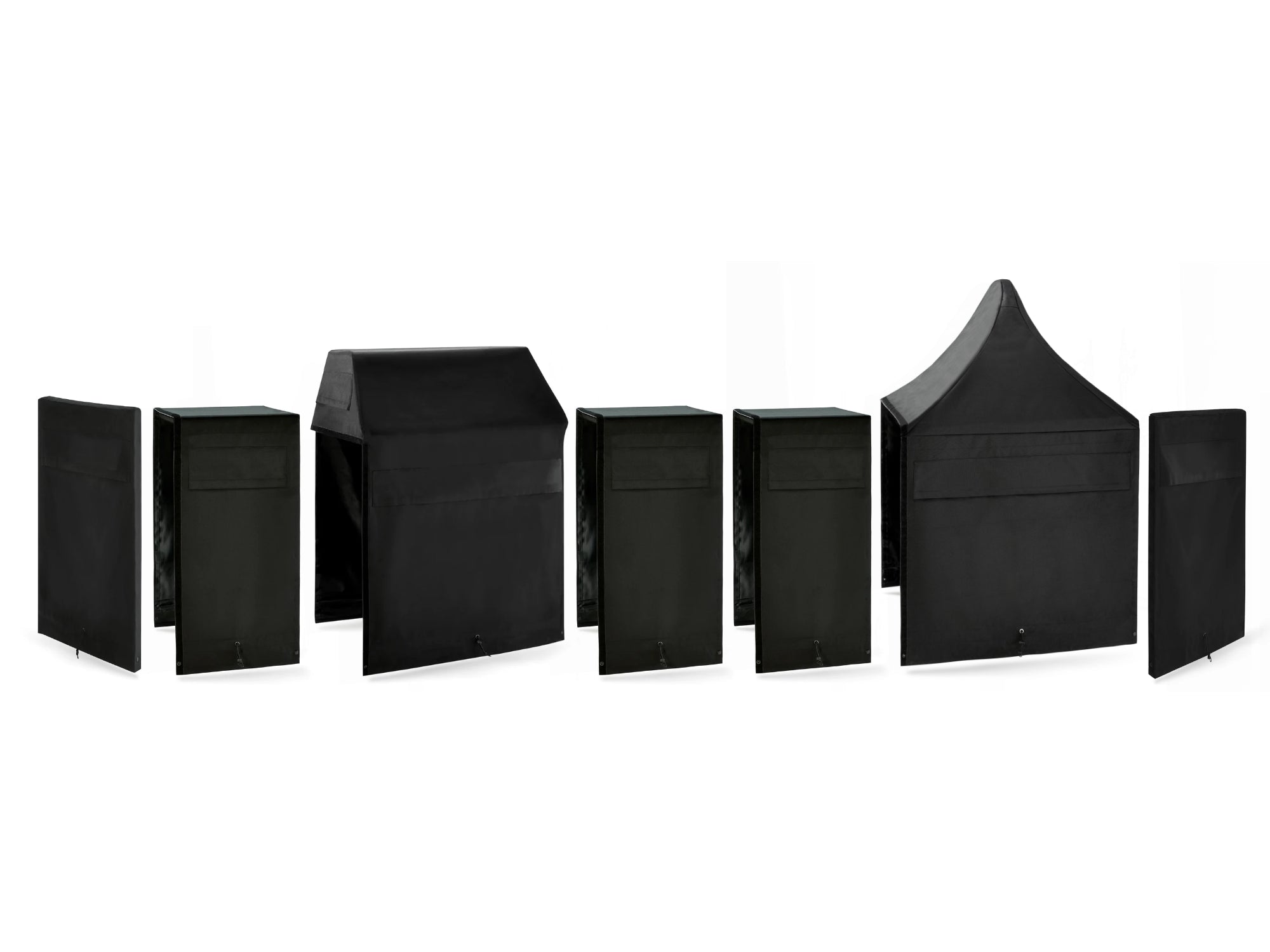 Outdoor Kitchen Cabinet Signature Cover Bundle: Platinum Grill, Dual Side Burner, 36 in. Sink, (2) 18 in. Cabinet, Right/Left End Panel
