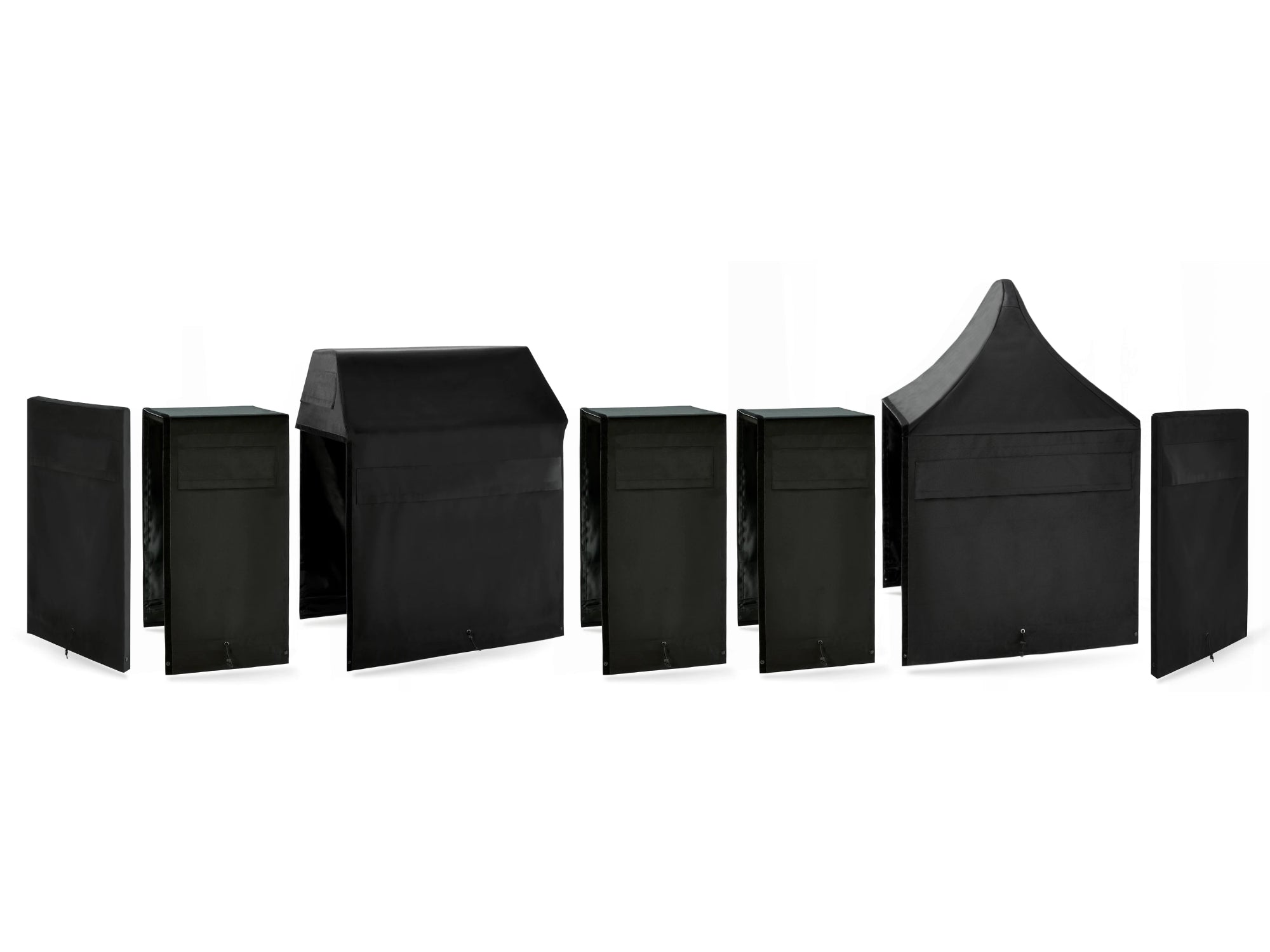 Outdoor Kitchen Cabinet Signature Cover Bundle: Platinum Grill, Dual Side Burner, 36 in. Sink, (2) 18 in. Cabinet, Right/Left End Panel