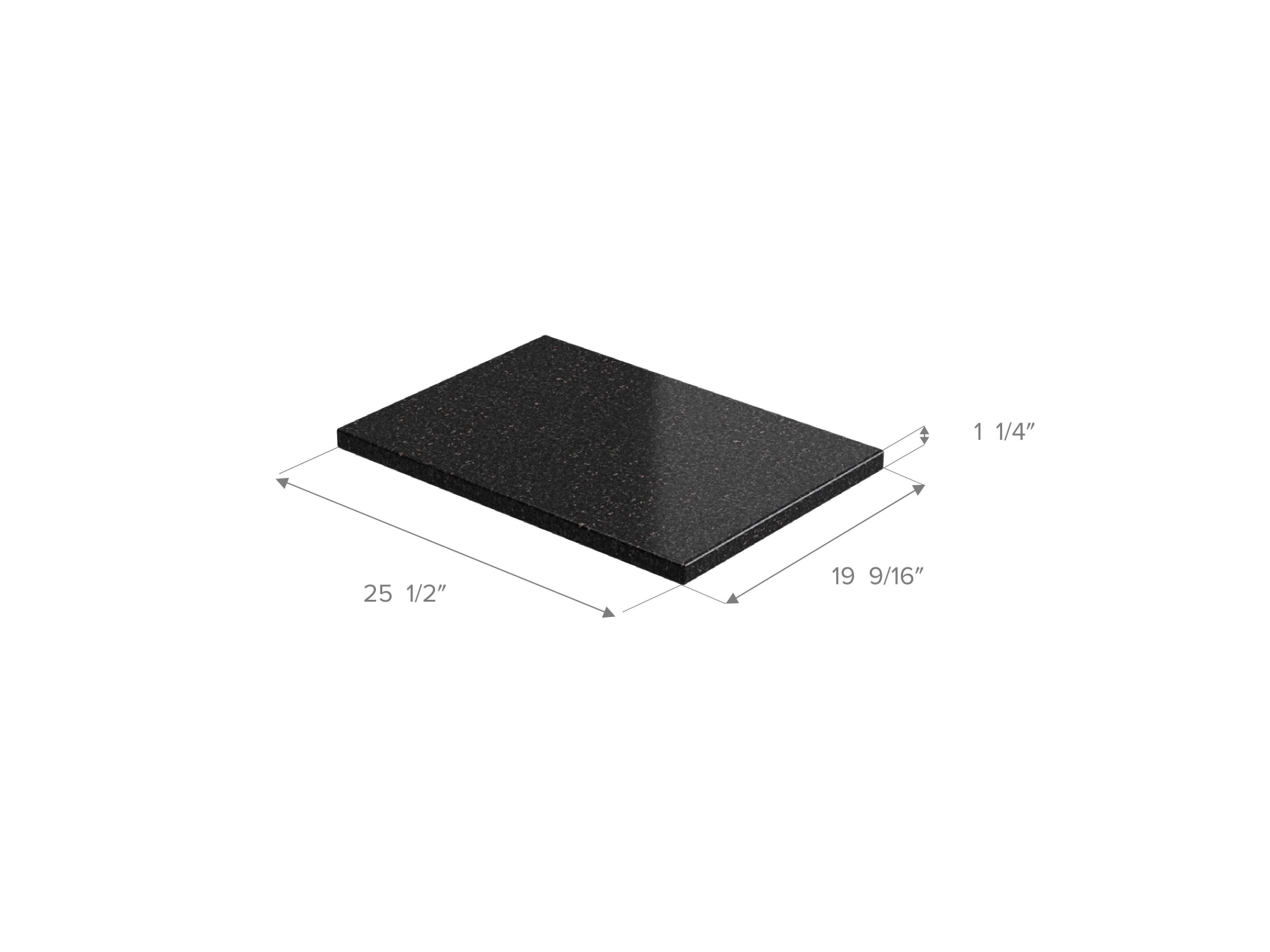 Black Galaxy Granite Countertop Bundle: (2) 18 in. Countertop 1-Side Extended