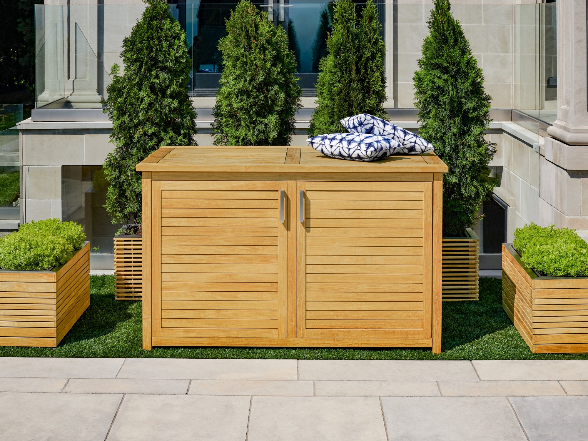 Rhodes Square Planter and Rectangular Planter