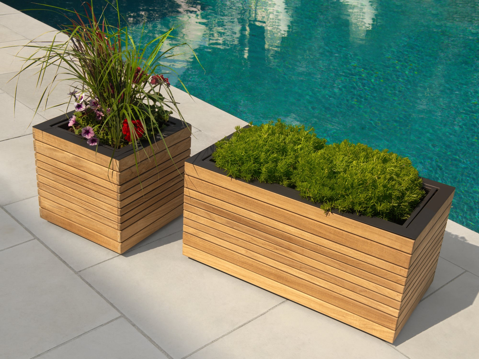 Rhodes Square Planter and Rectangular Planter