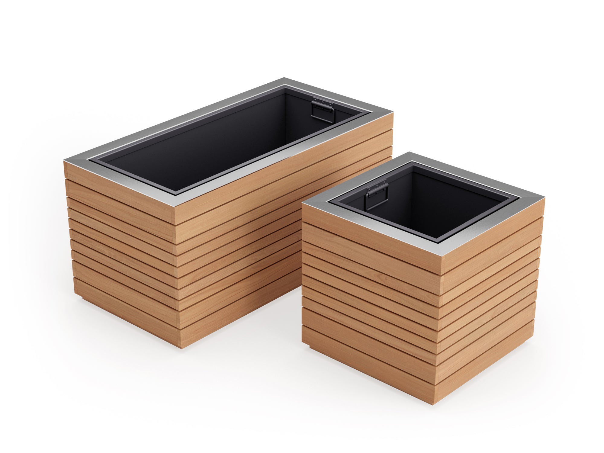 Rhodes Square Planter and Rectangular Planter