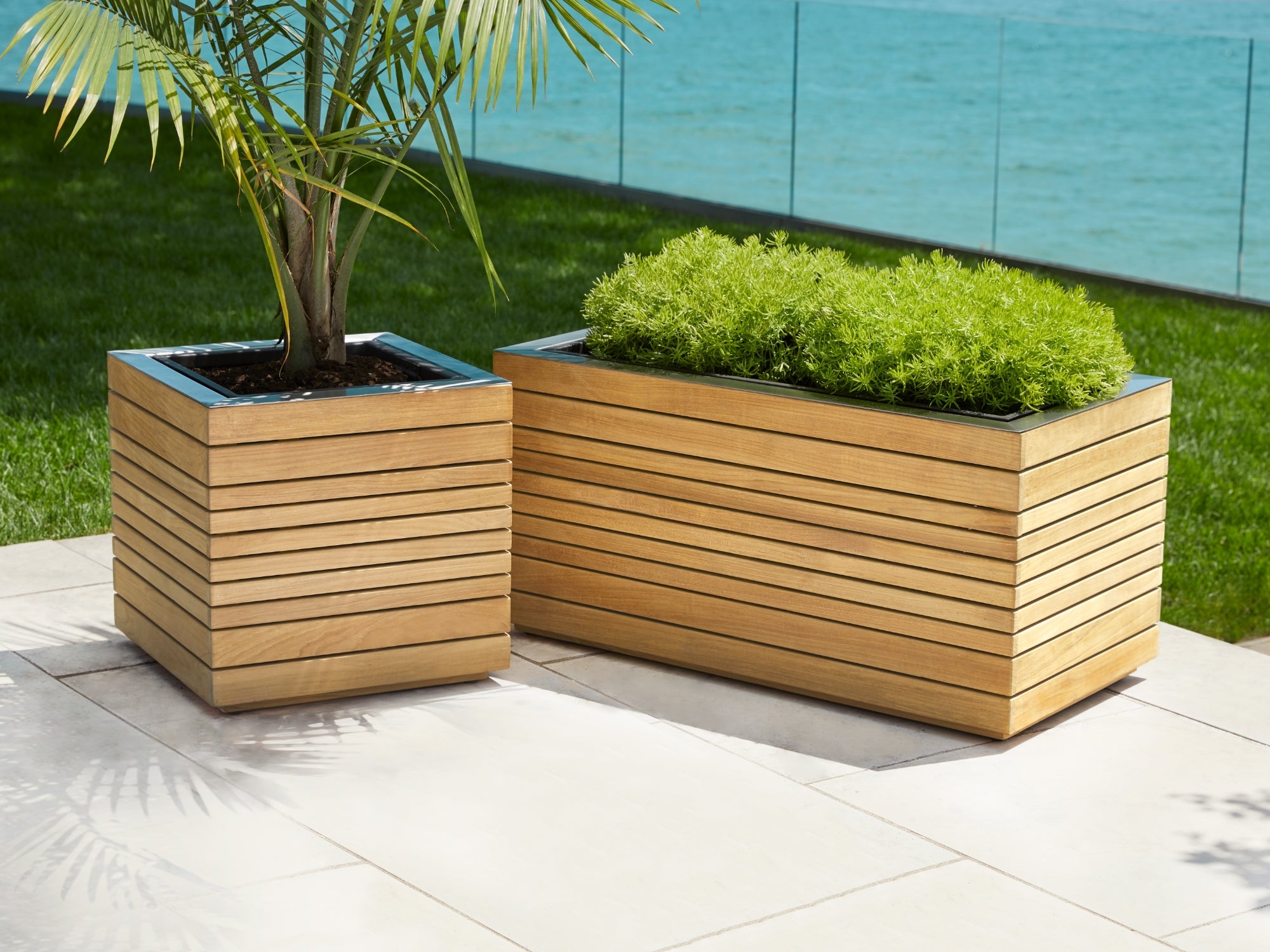 Rhodes Square Planter and Rectangular Planter