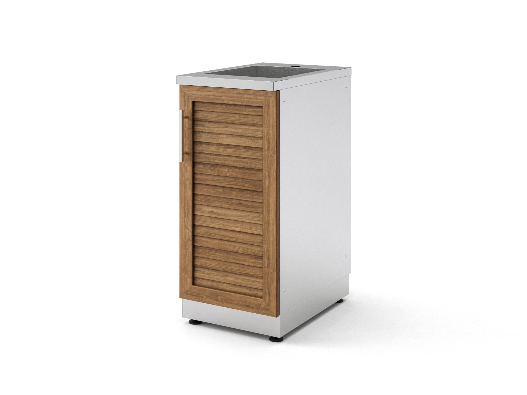 Outdoor Kitchen Stainless Steel Louvered Doors 16 in. Sink Cabinet
