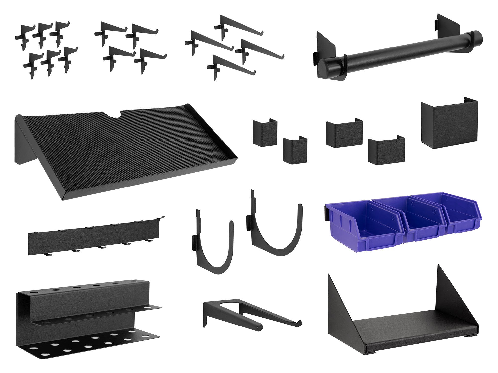 Pro Series 4 Piece Set with 62 in. Workstation, Lockers and Pegboard Accessories Kit