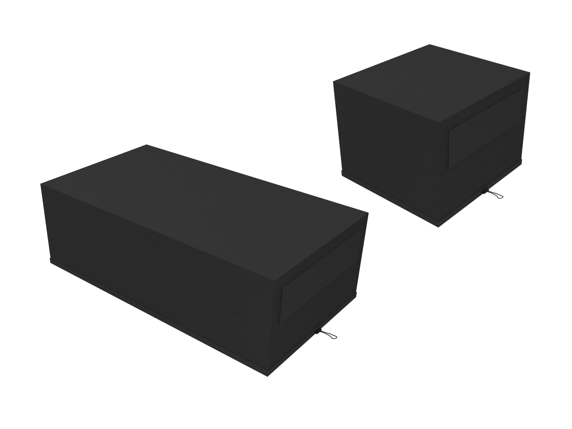 Outdoor Furniture Cover Bundle With Side Table, Rectangular Coffee Table Covers
