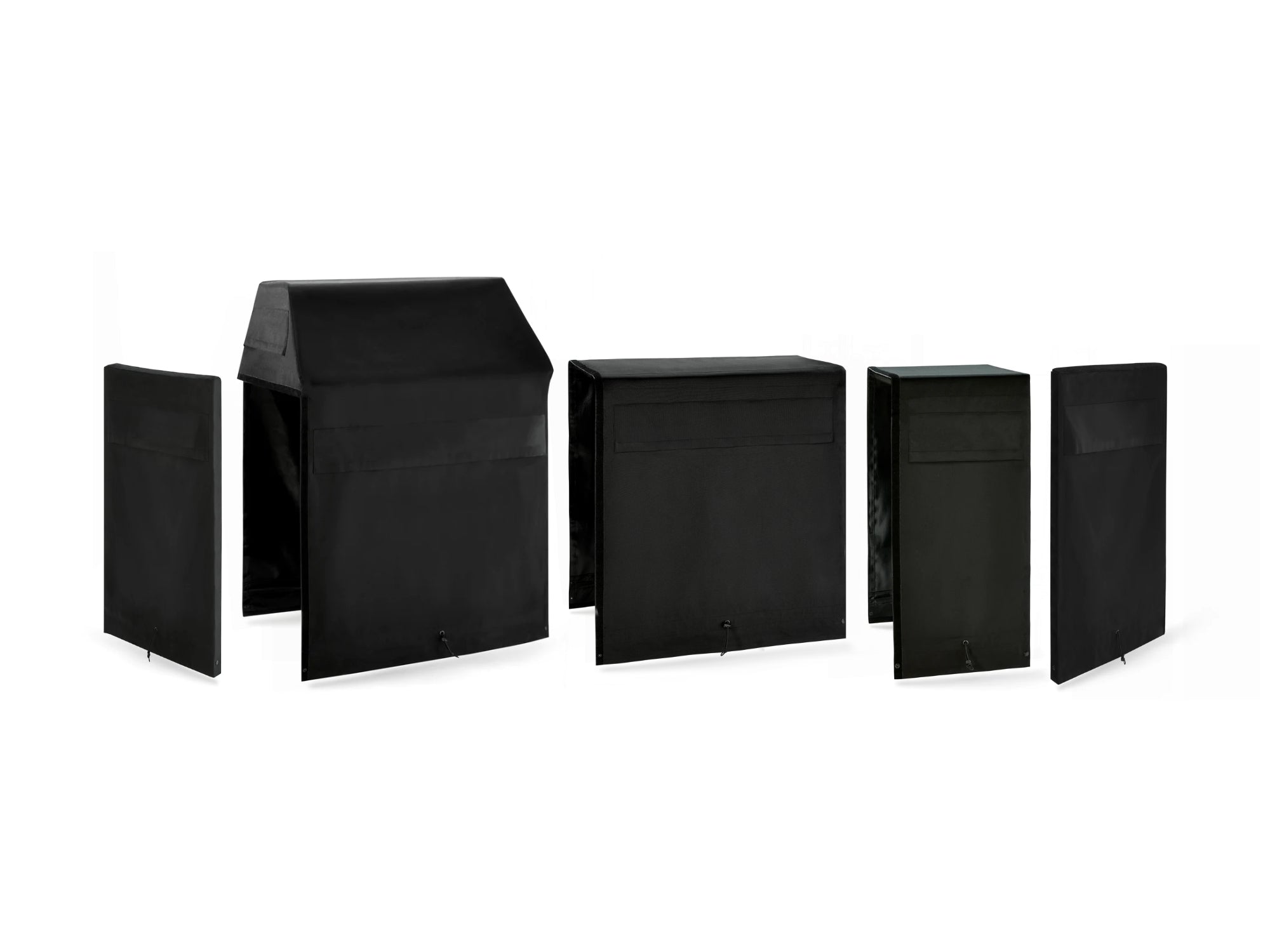 Outdoor Kitchen Cabinet Signature Cover Bundle: Platinum Grill, 36 in. Cabinet, Dual Side Burner, Right/Left End Panel