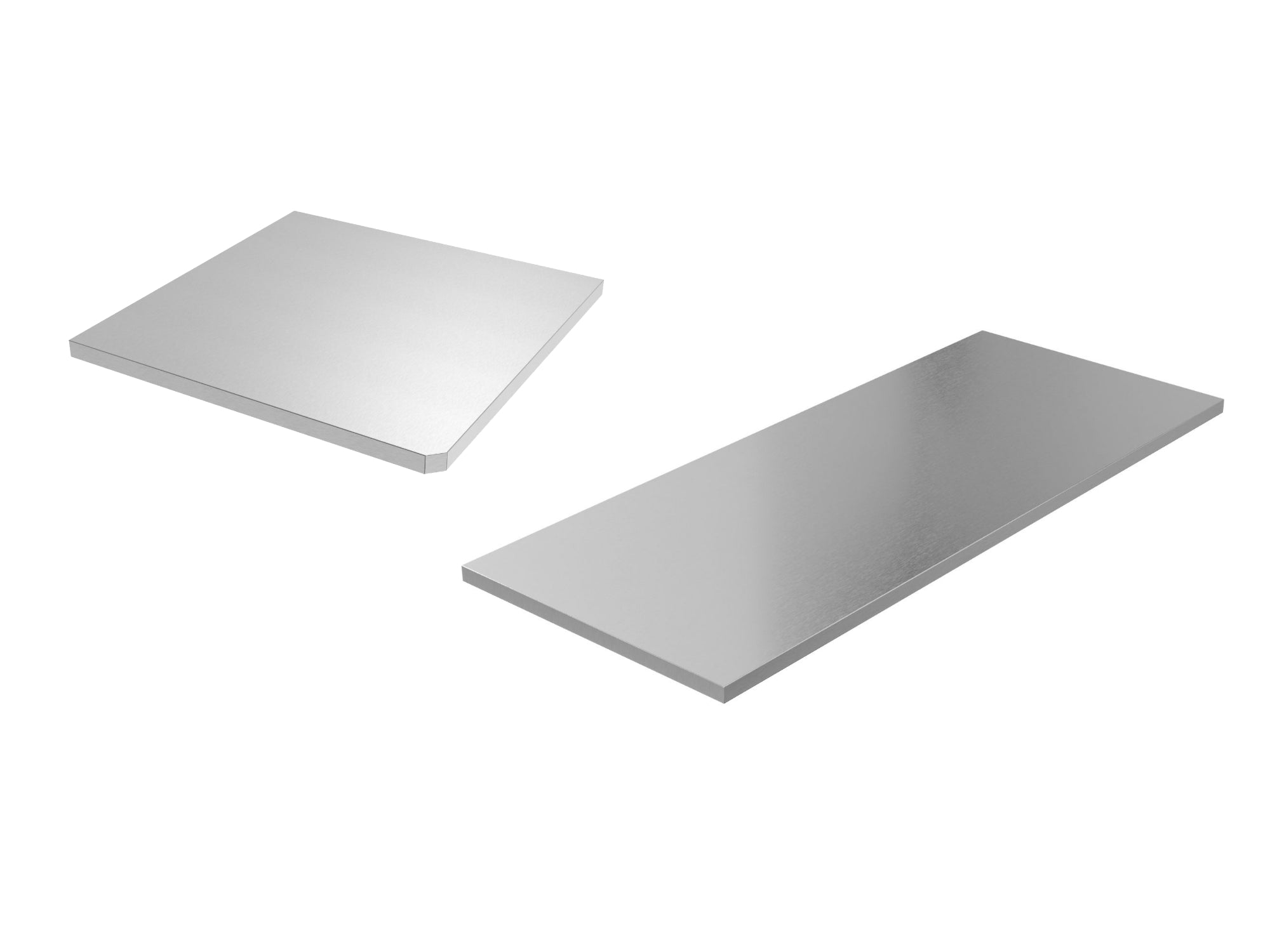 Signature Outdoor Kitchen Cabinet Stainless Steel Countertop Bundle: 60 in. 1-Side Extended, 90 Degree Corner Countertop