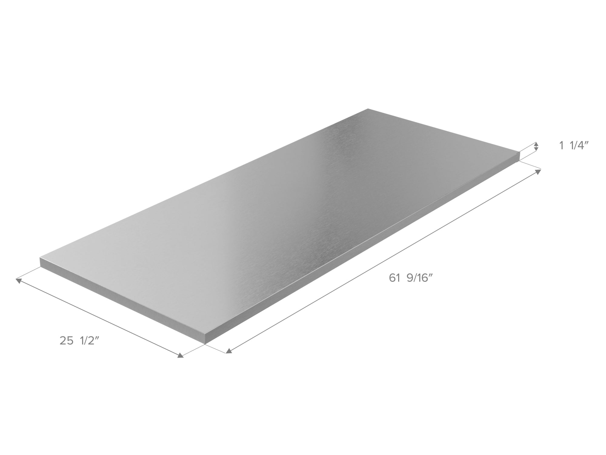 Signature Outdoor Kitchen Cabinet Stainless Steel Countertop Bundle: 60 in. 1-Side Extended, 90 Degree Corner Countertop