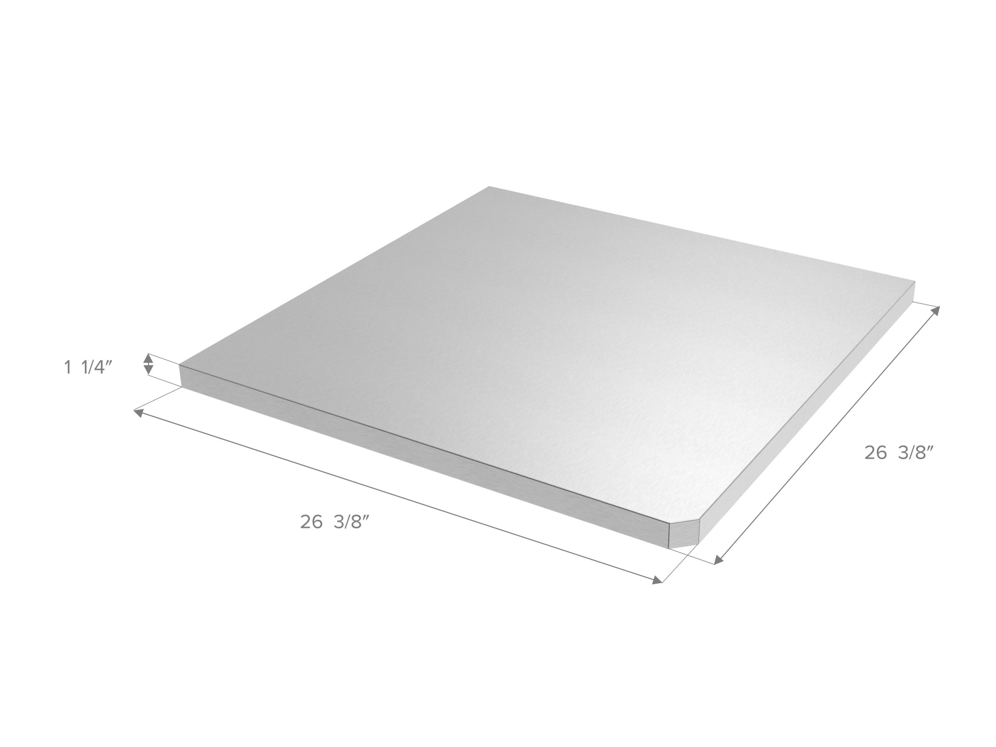 Signature Outdoor Kitchen Cabinet Stainless Steel Countertop Bundle: 60 in. 1-Side Extended, 90 Degree Corner Countertop