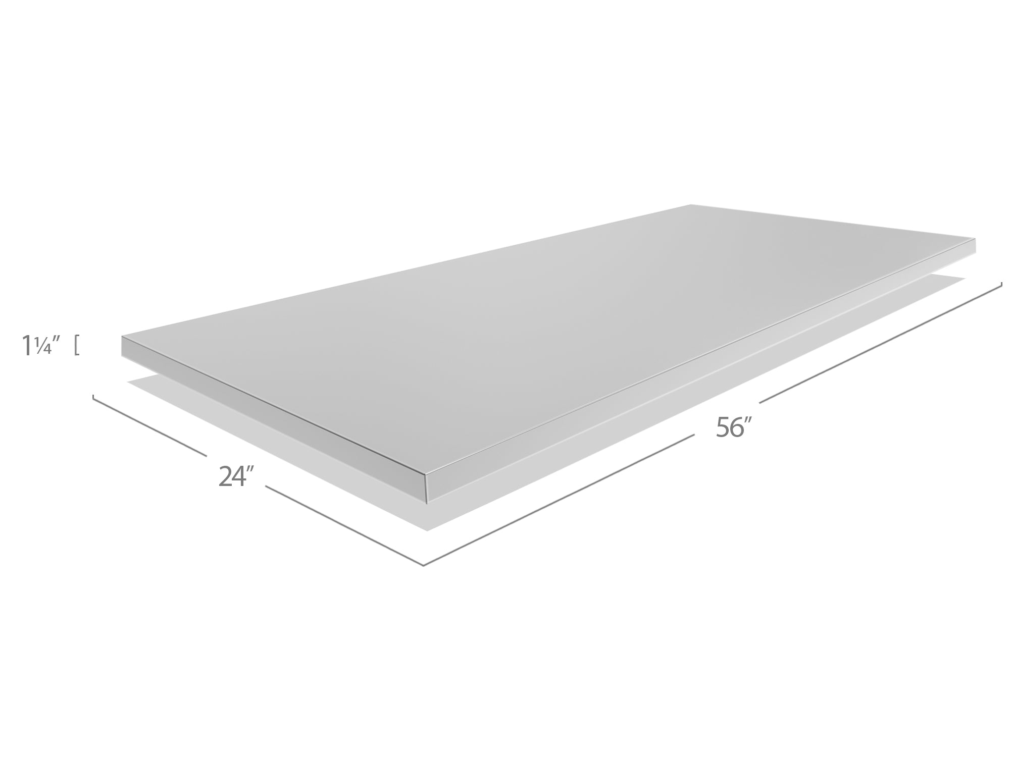 Outdoor Kitchen Stainless Steel Countertop Bundle: (3) 32 in. Countertops, 56 in. Countertop