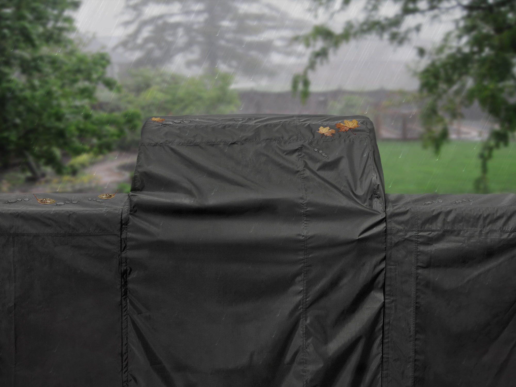 Outdoor Kitchen All-Season Cover Bundle: 40 in. Insert Grill Cabinet Cover, 96 in. Cover, Right/Left Side Panel Covers