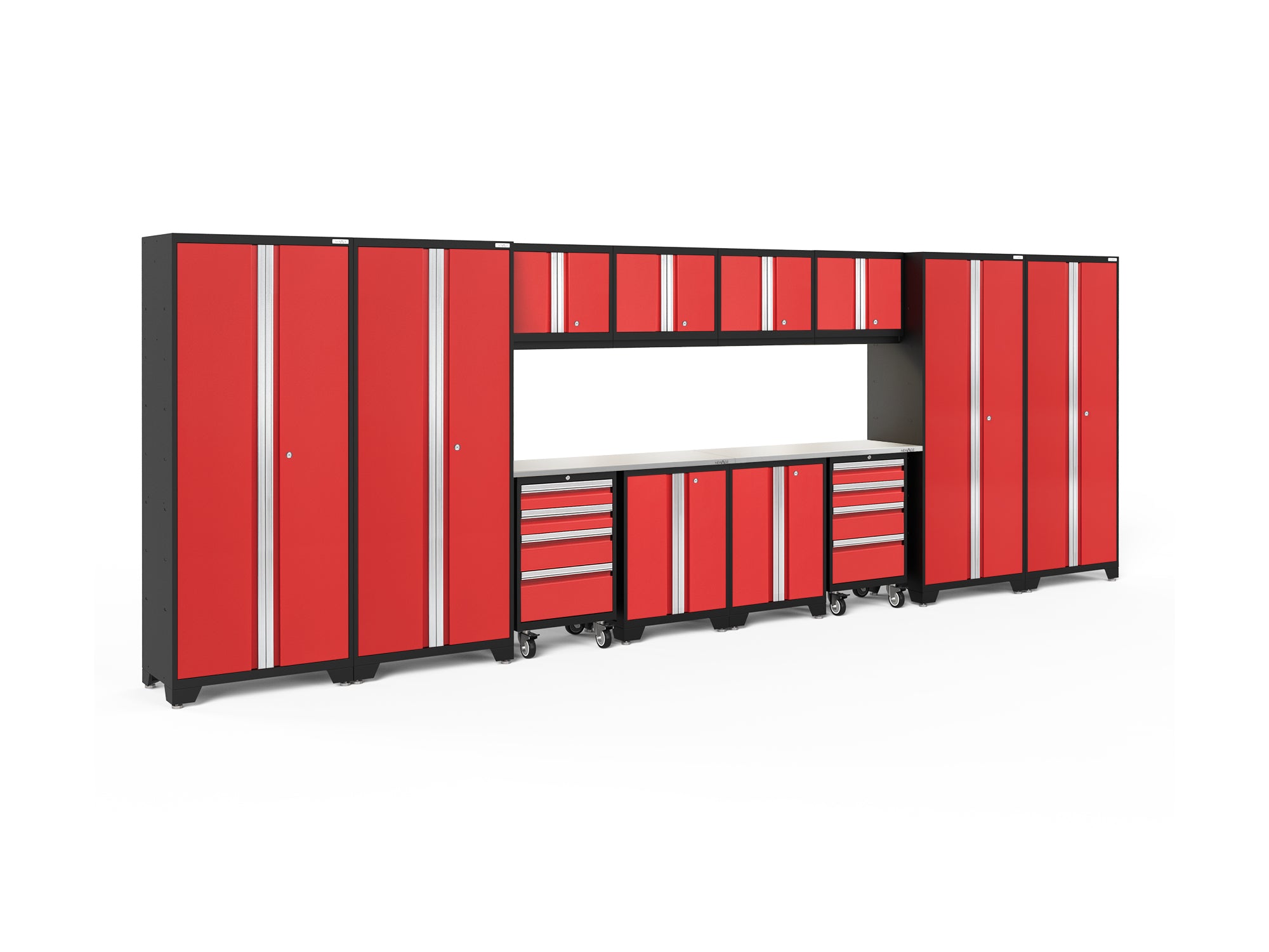 Bold Series Red 14 Piece Cabinet Set