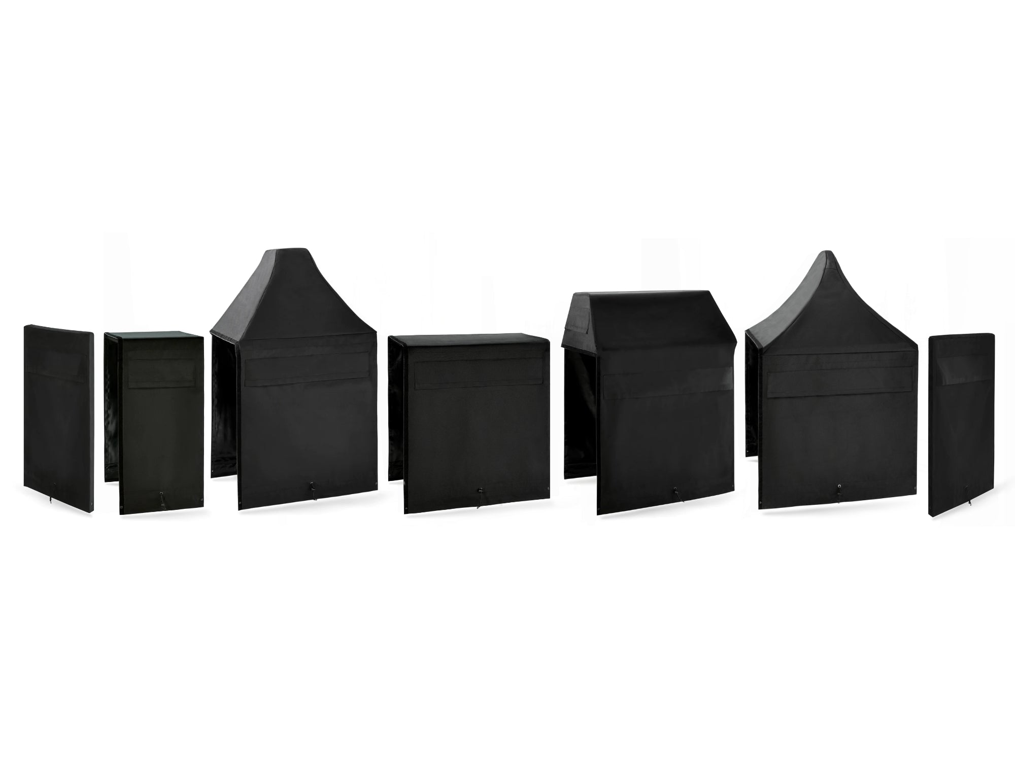 Outdoor Kitchen Cabinet Signature Cover Bundle: Platinum Grill, 18 in. Cabinet, Kamado, 36 in. Cabinet, 36 in. Sink, Right/Left End Panel