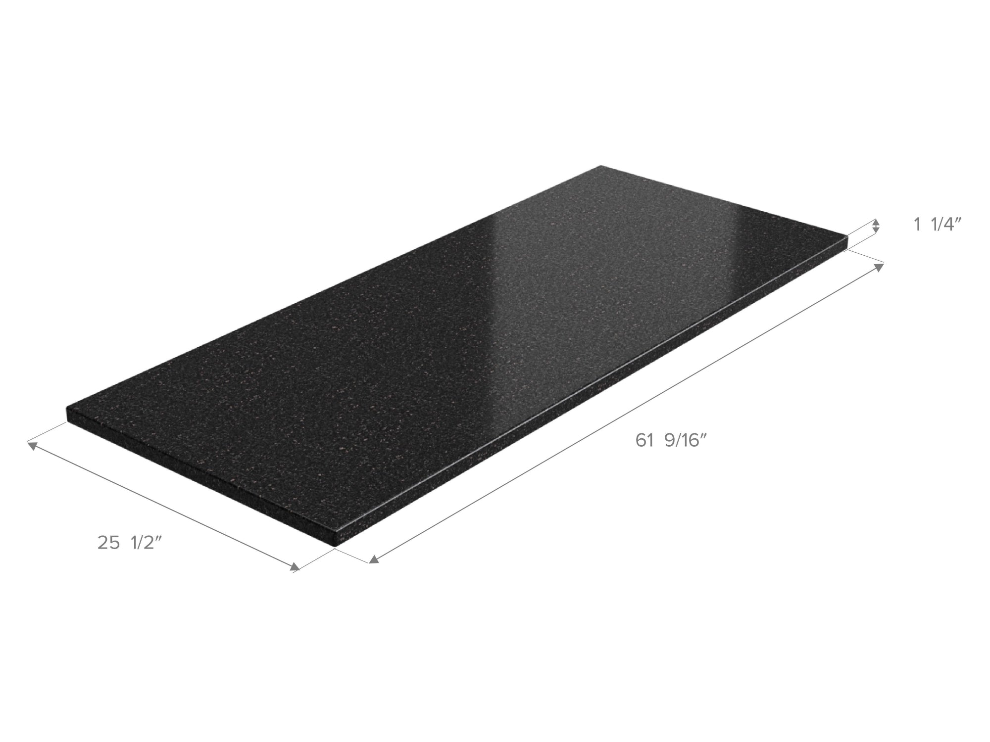Black Galaxy Granite Countertop Bundle: 60 in. 1-Side Extended, 90 Degree Corner Countertop
