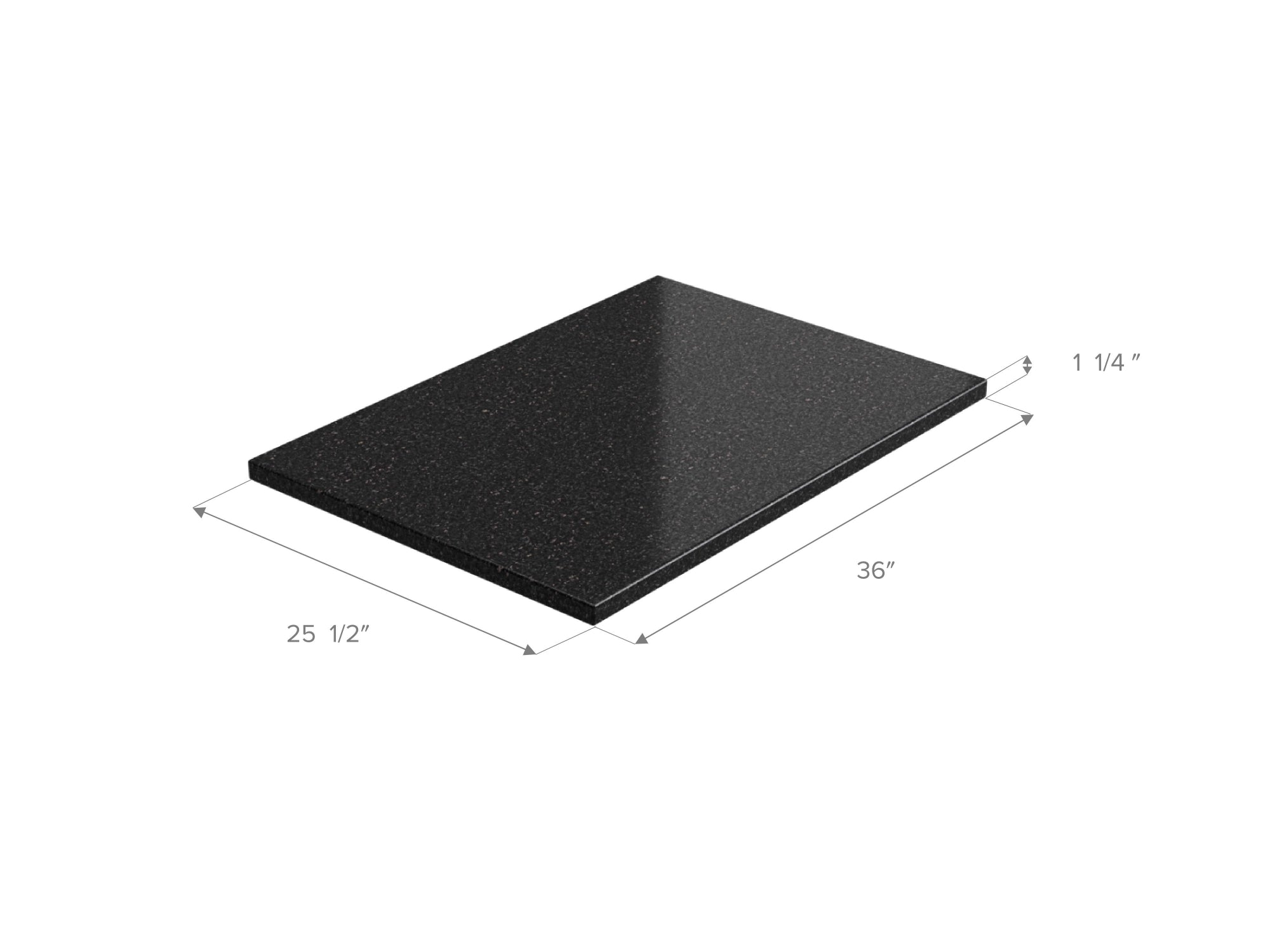 Black Galaxy Granite Countertop Bundle: (2) 18 in. 1-Side Extended, 36 in. Countertop