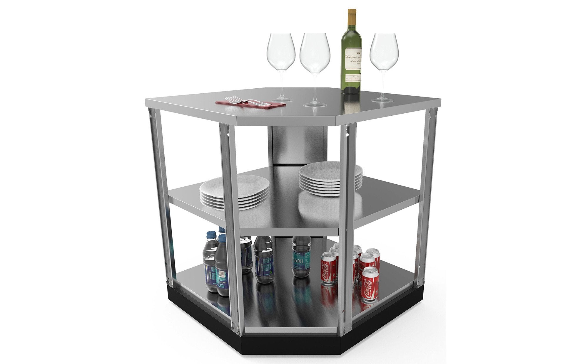Outdoor Kitchen Stainless Steel 90 Degree Corner Cabinet