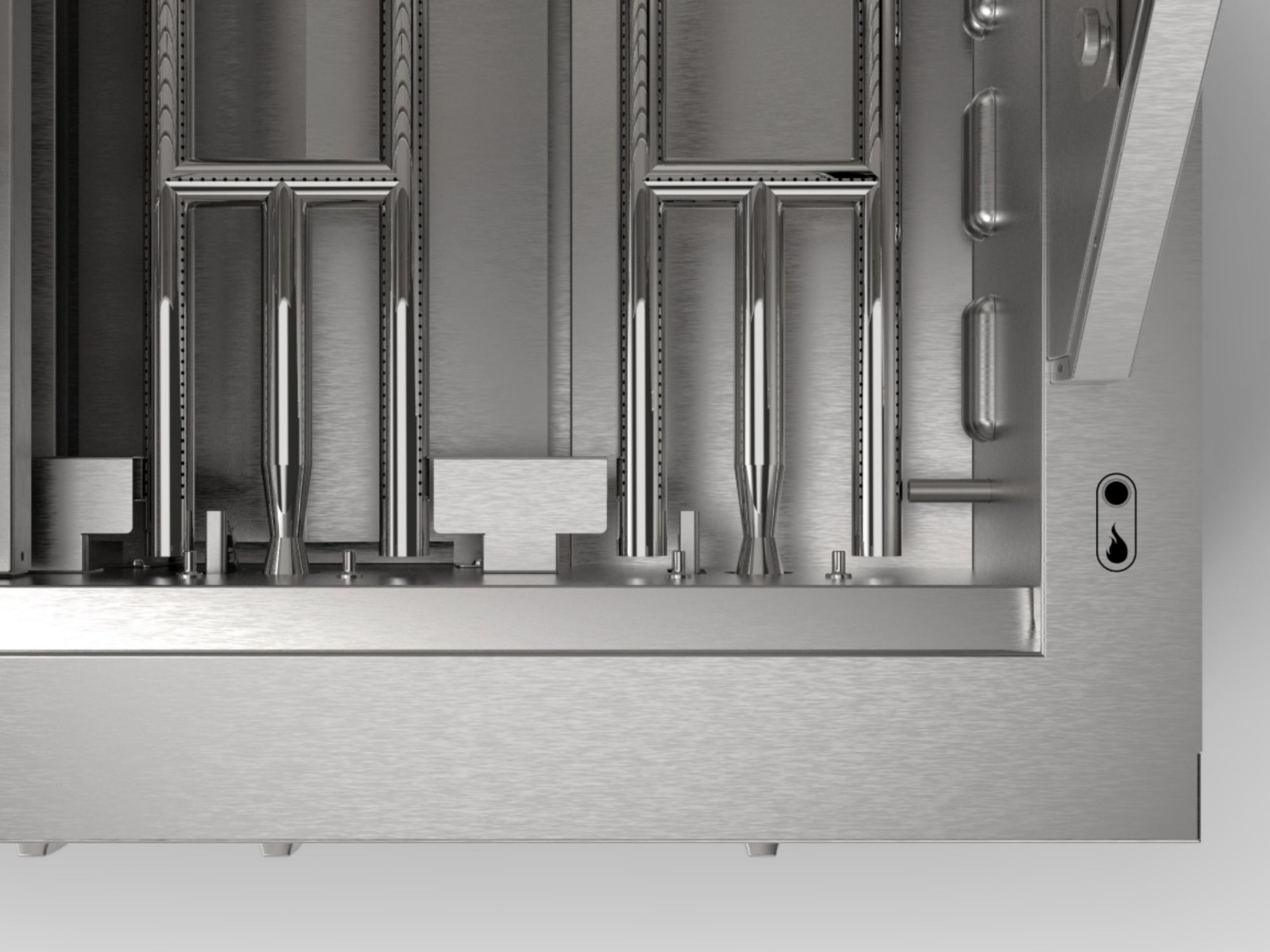 Outdoor Grill Island Aluminum 5 Piece Cabinet Set with Sink, 3 Drawer, Grill Cabinet, Platinum Grill and Countertop