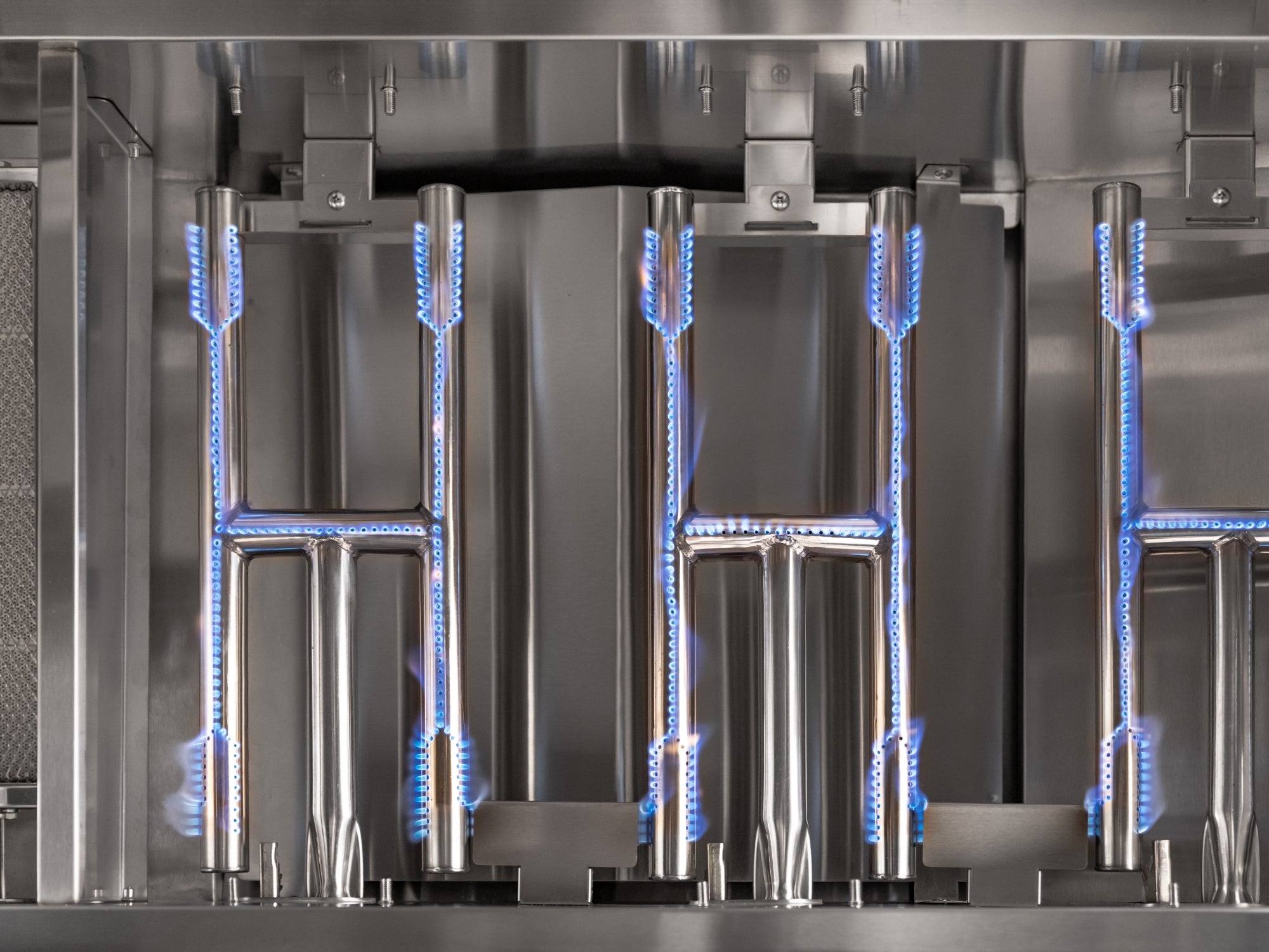 Outdoor Grill Island Stainless-Steel 5 Piece Cabinet Set with Sink, 1 Door, Grill Cabinet, Platinum Grill and Stainless Steel Countertop