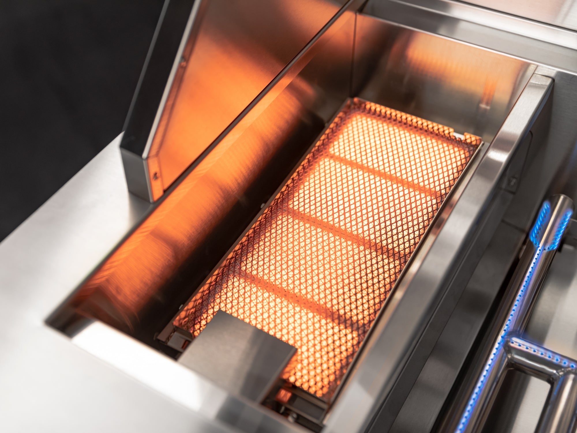 Outdoor Grill Island Aluminum 6 Piece Cabinet Set with Casters and 1-Door, Grill Cabinet, Platinum Grill, Dual Side Burner, Countertop