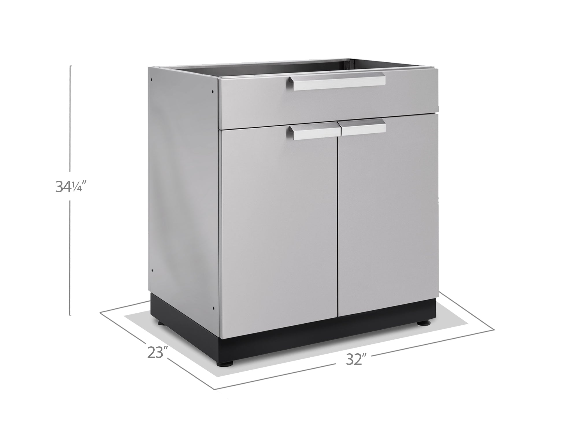 Outdoor Kitchen Stainless Steel 32 in. 2-Door with Drawer Cabinet ...