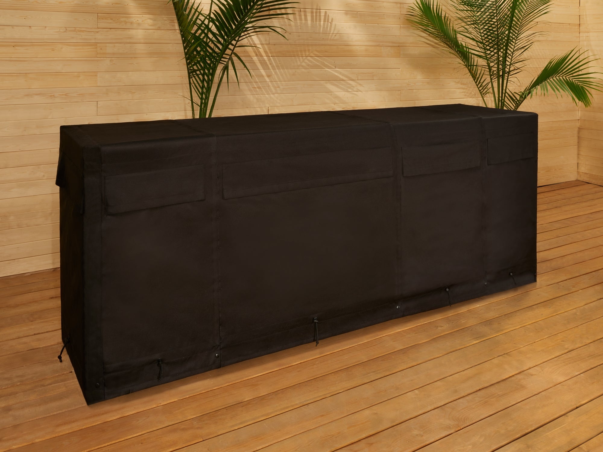 Outdoor Kitchen Cabinet Signature Cover Bundle: Kamado Grill, (2) 18 in. Cabinet, Right/Left End Panel