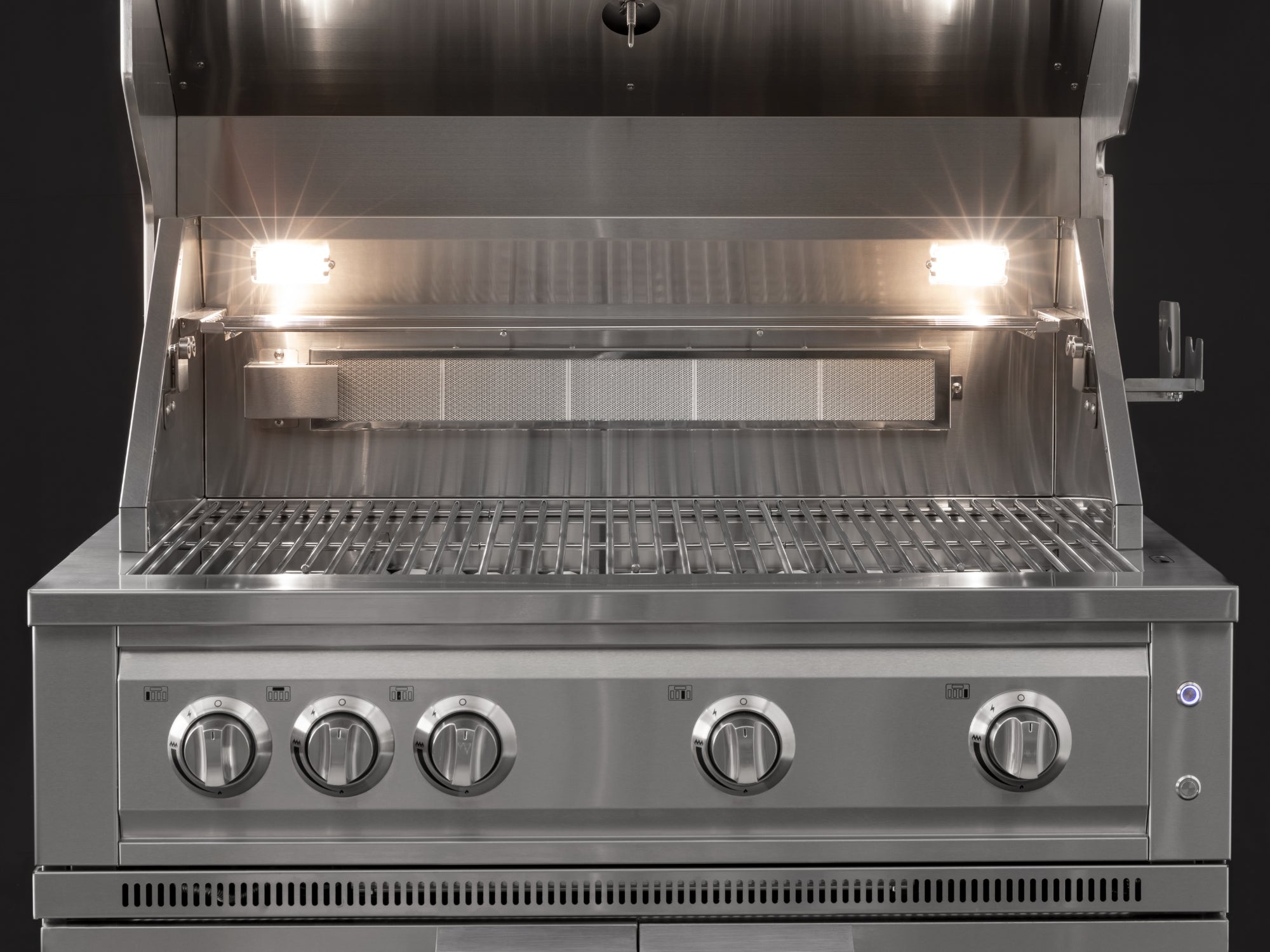 6-Piece SS Modular Outdoor Kitchen, Louvered Door, with Platinum Grill, Dual Side Burner, Bar and Grill Cabinet, Stainless Steel Countertop