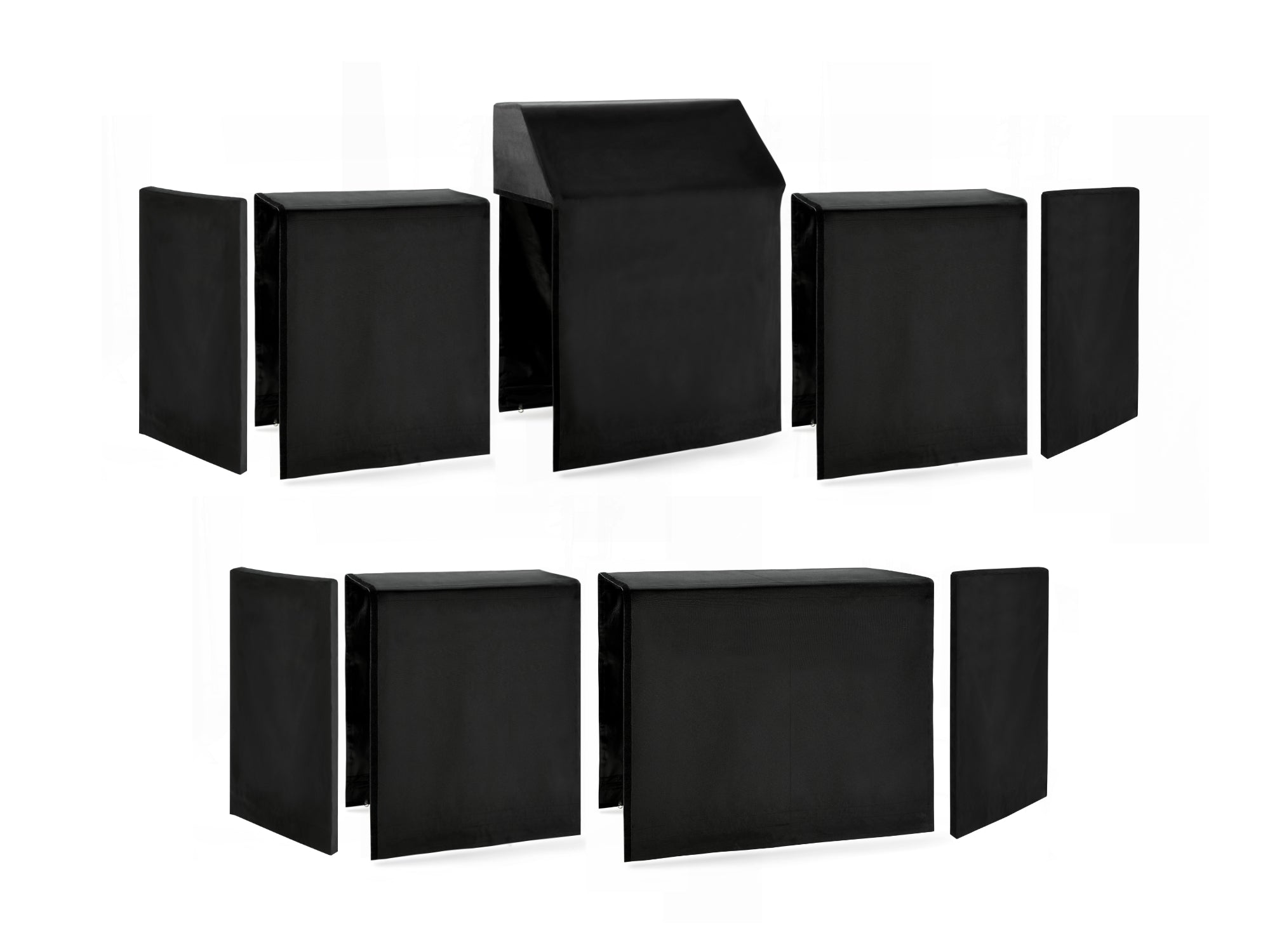Outdoor Kitchen Classic Cover Bundle: Performance Grill, (3) 32 in. Cabinet, 56 in. Cabinet, (2) Right/Left End Cover Panel