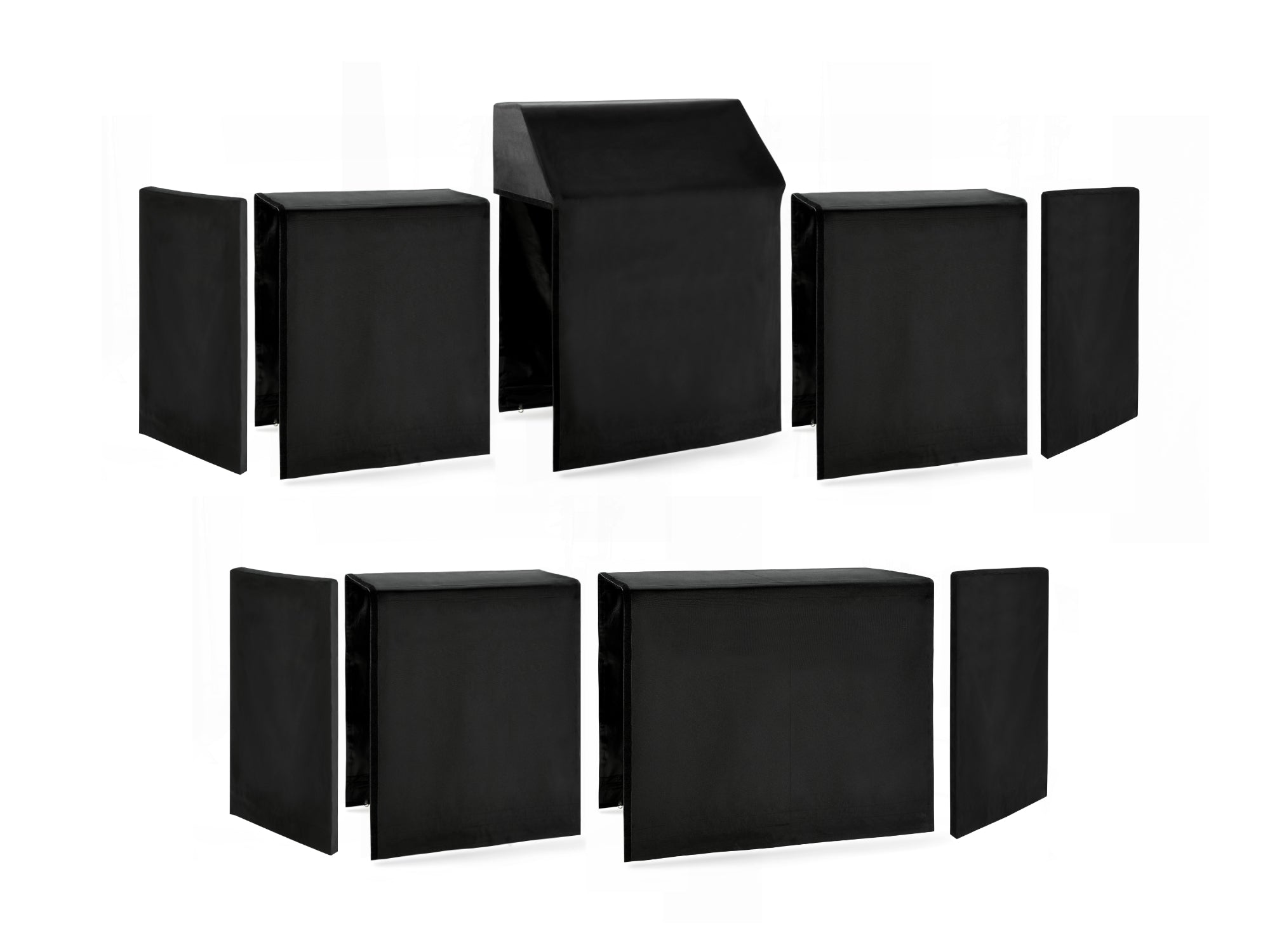 Outdoor Kitchen Classic Cover Bundle: Performance Grill, (3) 32 in. Cabinet, 56 in. Cabinet, (2) Right/Left End Cover Panel