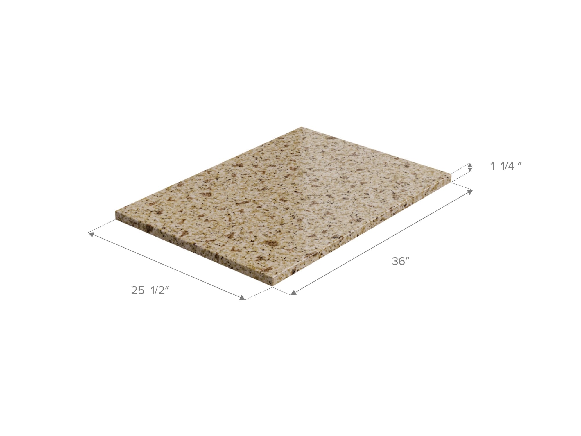 Gold Sand Granite Countertop Bundle: 36 in. Countertop