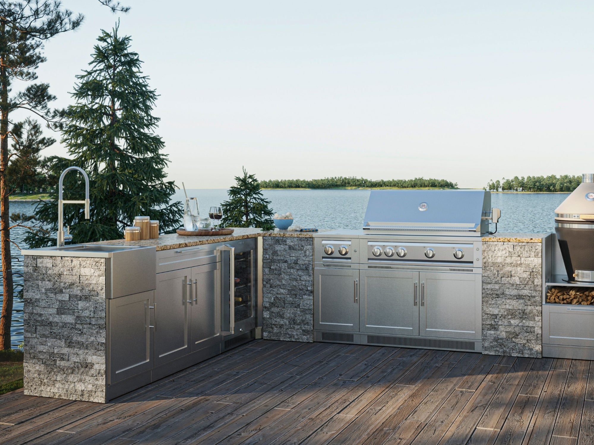 Gold Sand Granite Countertop Bundle: 36 in. Countertop