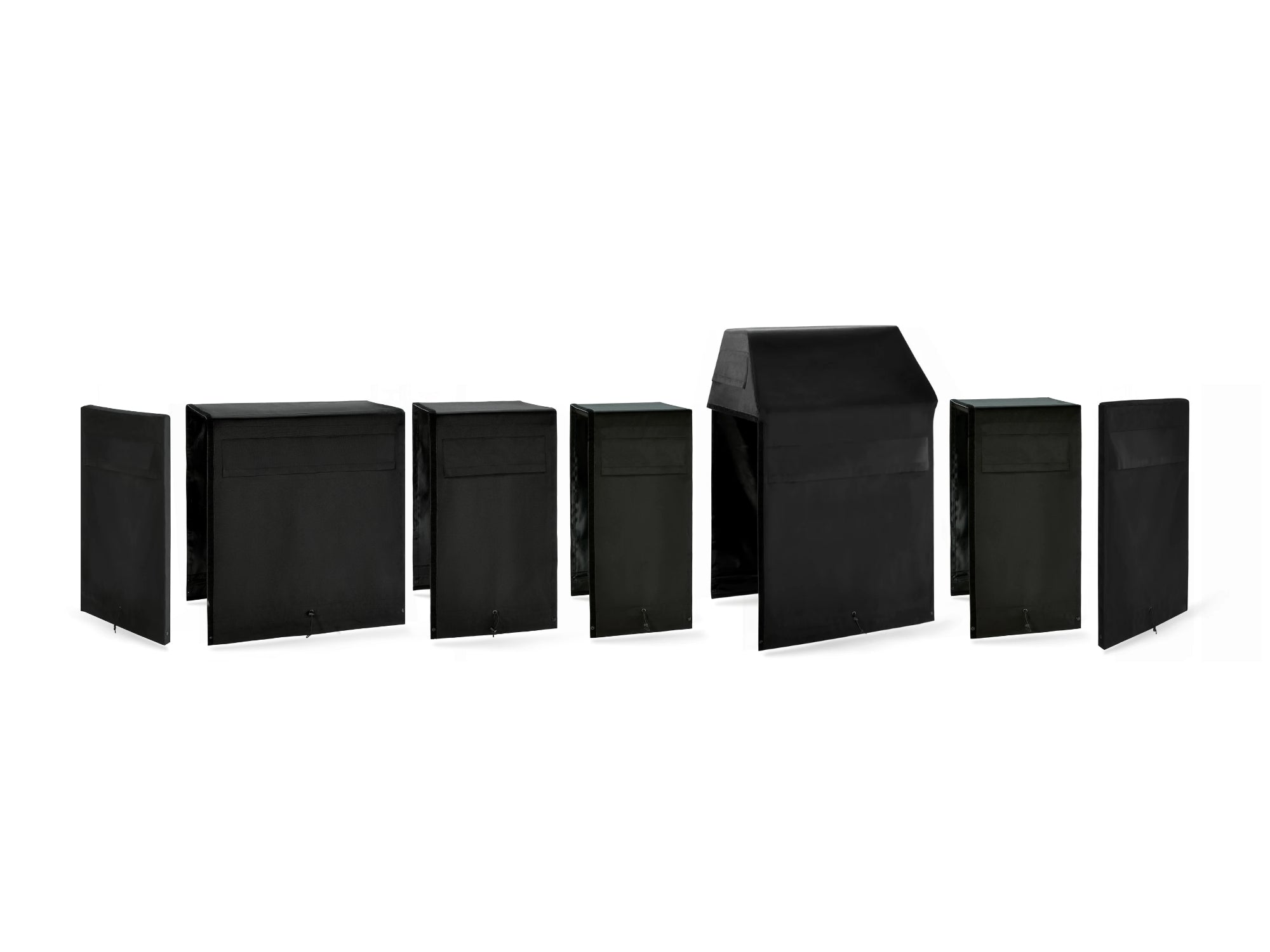 Outdoor Kitchen Cabinet Signature Cover Bundle: Performance Grill, 36 in. Cabinet, 24 in. Cabinet, Dual Side Burner, 18 in. Cabinet, Right/Left End Panel