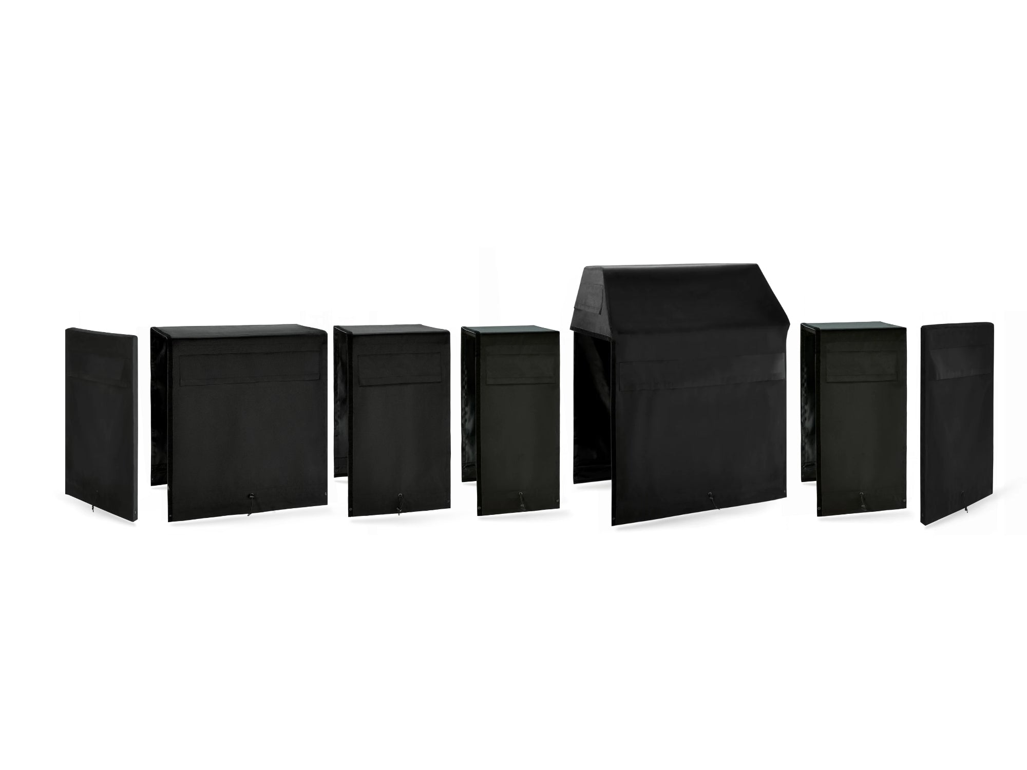 Outdoor Kitchen Cabinet Signature Cover Bundle: Performance Grill, 36 in. Cabinet, 24 in. Cabinet, Dual Side Burner, 18 in. Cabinet, Right/Left End Panel