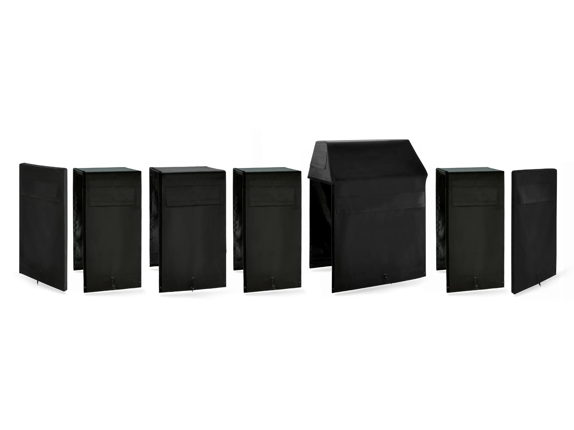 Outdoor Kitchen Cabinet Signature Cover Bundle: Platinum Grill, (3) 18 in. Cabinet, 24 in. Cabinet, Right/Left End Panel