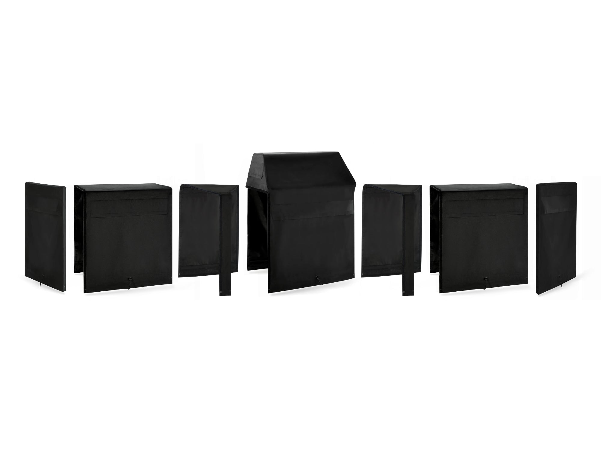 Outdoor Kitchen Cabinet Signature Cover Bundle: Performance Grill, (2) 36 in. Cabinet, (2) 45 Degree Corner Cabinet, Right/Left End Panel