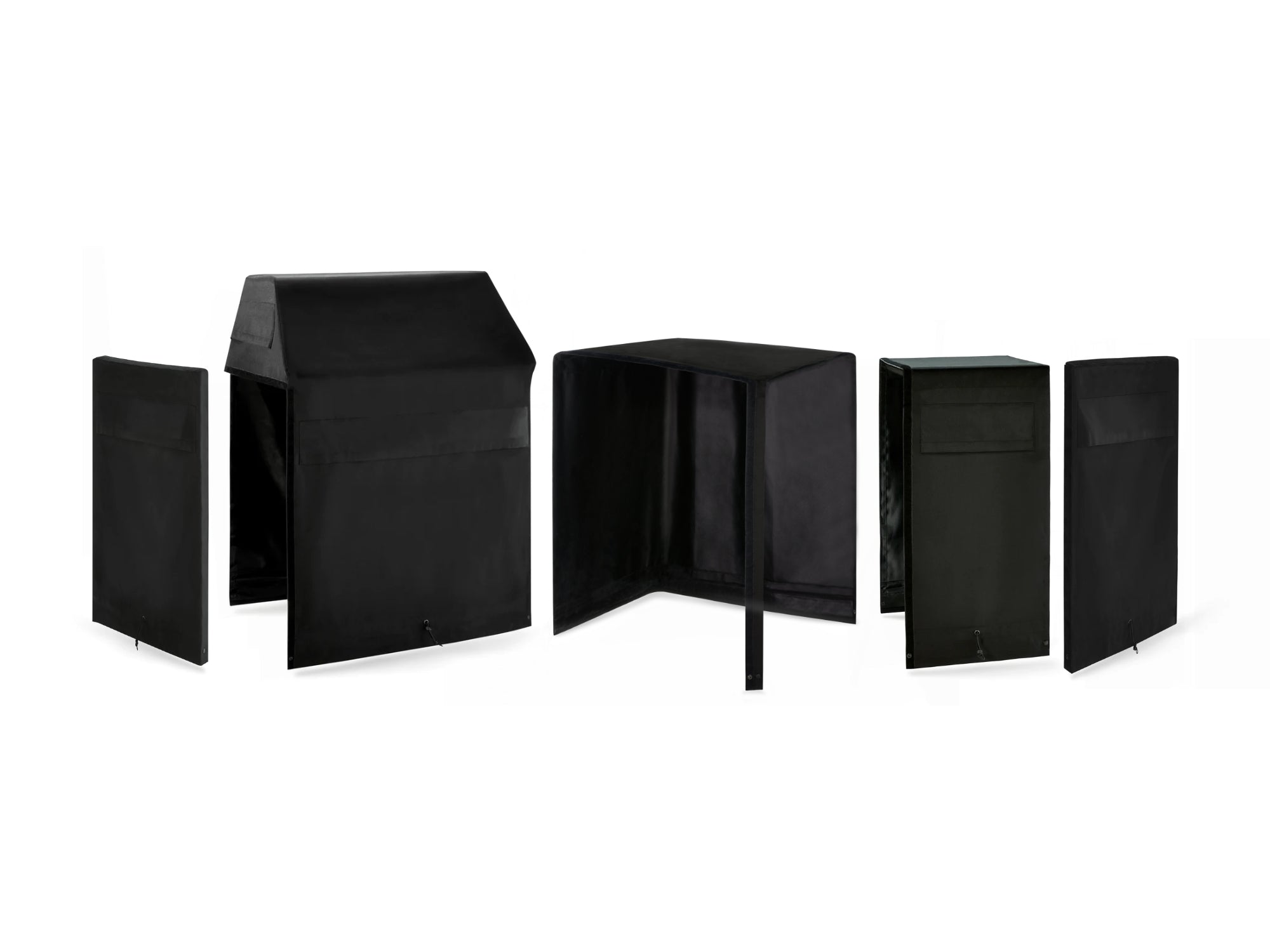 Outdoor Kitchen Cabinet Signature Cover Bundle: Performance Grill, 90 Degree Corner Cabinet, 18 in. Cabinet, Right/Left End Panel