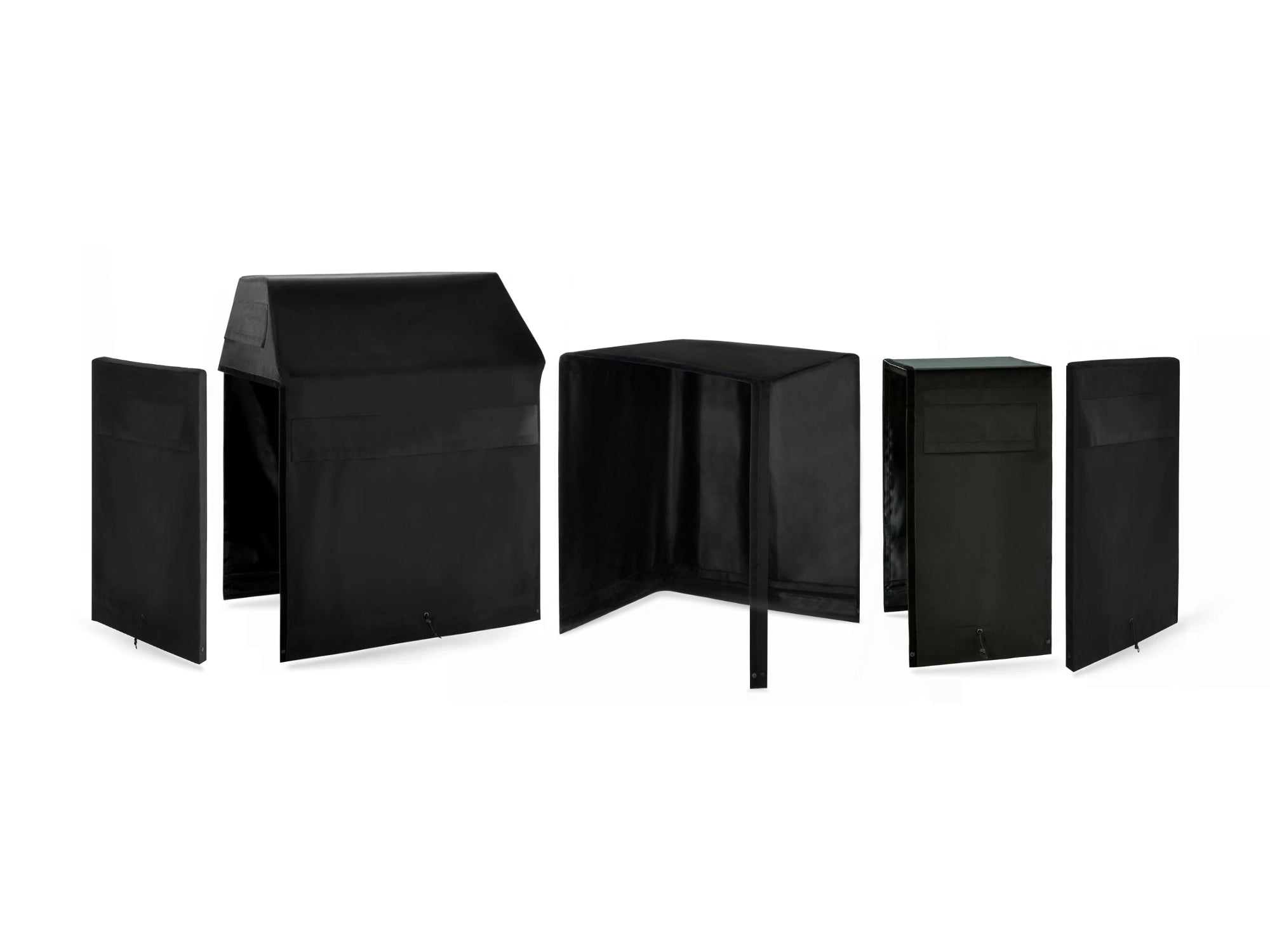 Outdoor Kitchen Cabinet Signature Cover Bundle: Performance Grill, 90 Degree Corner Cabinet, 18 in. Cabinet, Right/Left End Panel