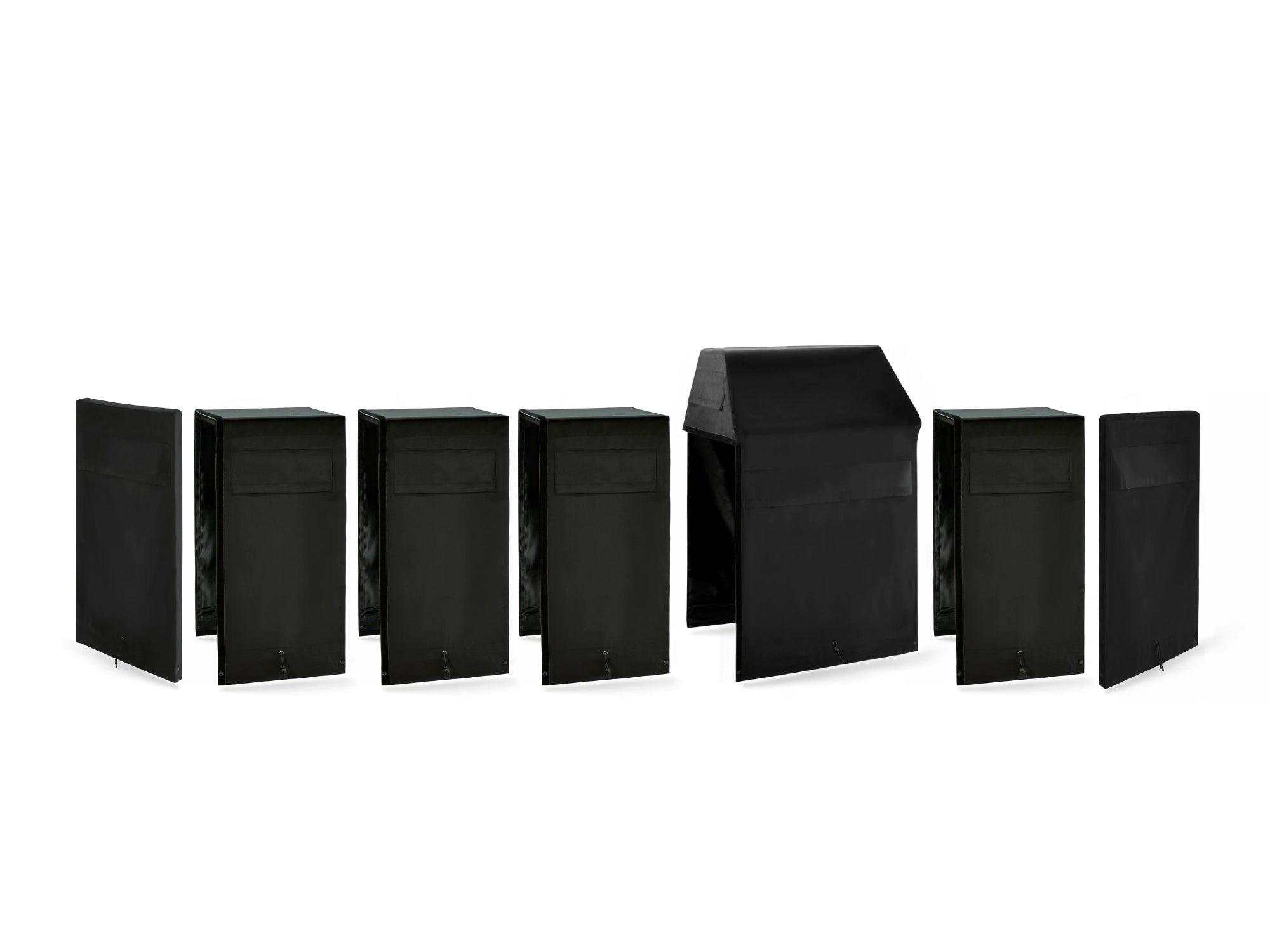 Outdoor Kitchen Cabinet Signature Cover Bundle: Platinum Grill, (4) 18 in. Cabinet, Right/Left End Panel