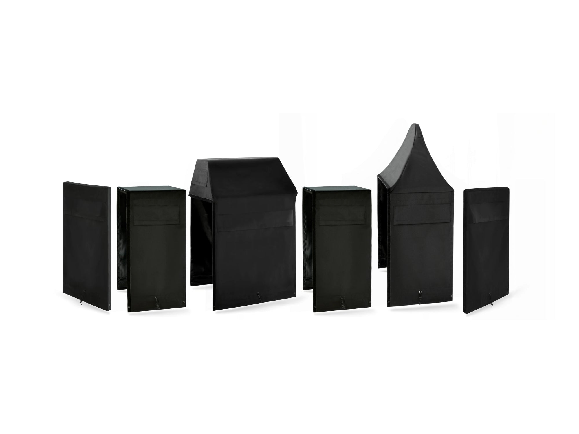 Outdoor Kitchen Cabinet Signature Cover Bundle: Performance Grill, (2) 18 in. Cabinet, 18 in. Sink, Right/Left End Panel