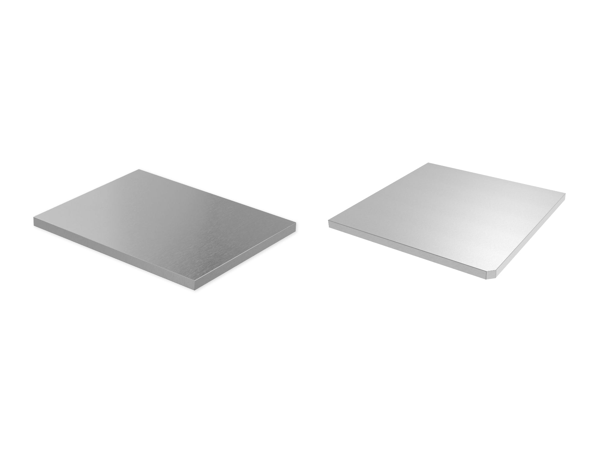 Signature Outdoor Kitchen Cabinet Stainless Steel Countertop Bundle: 18 in. 1-Side Extended, 90 Degree, Corner Countertop