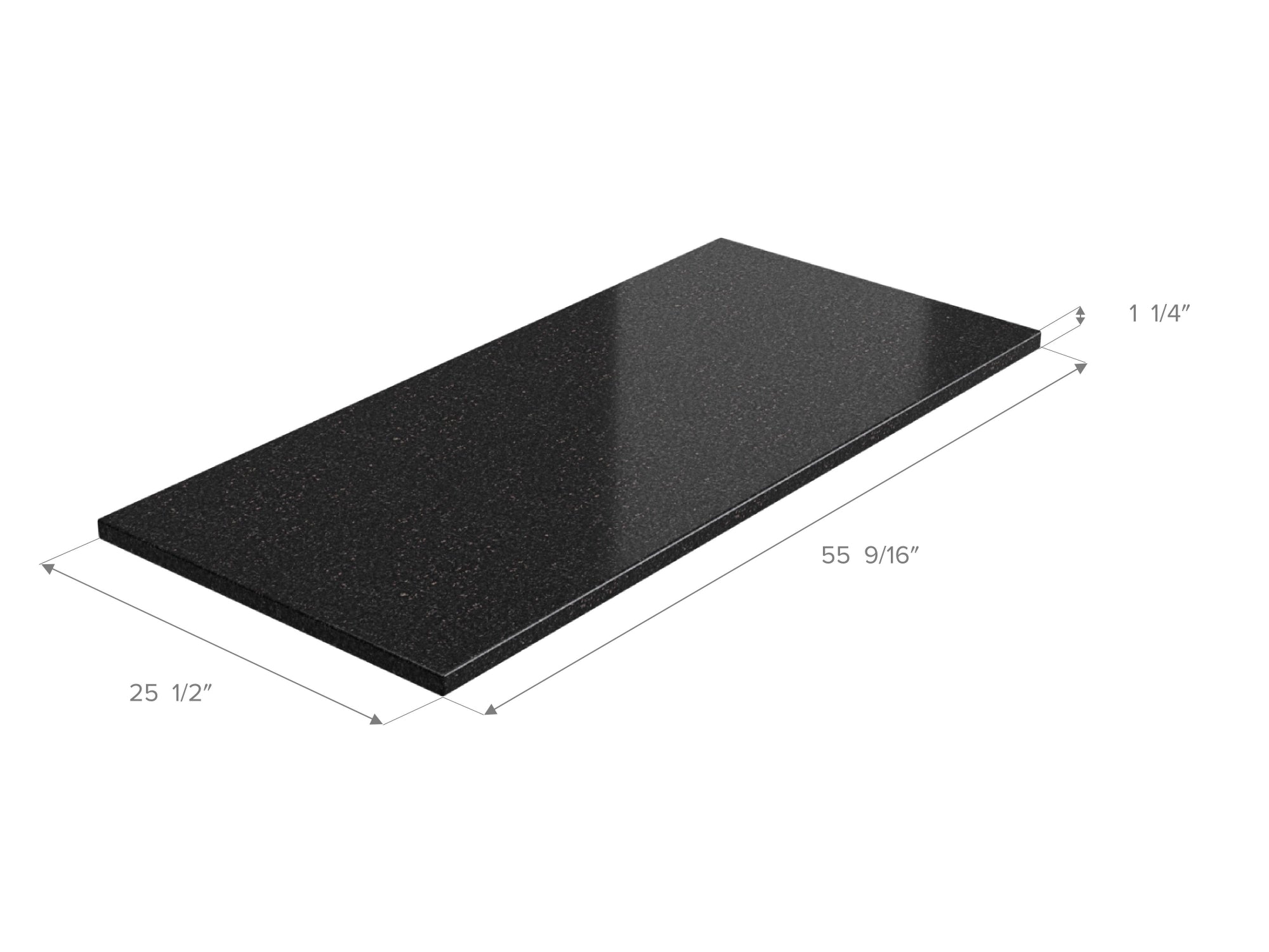 Black Galaxy Granite Countertop Bundle: 18 in. 1-Side Extended, 54 in. 1 Side Extended