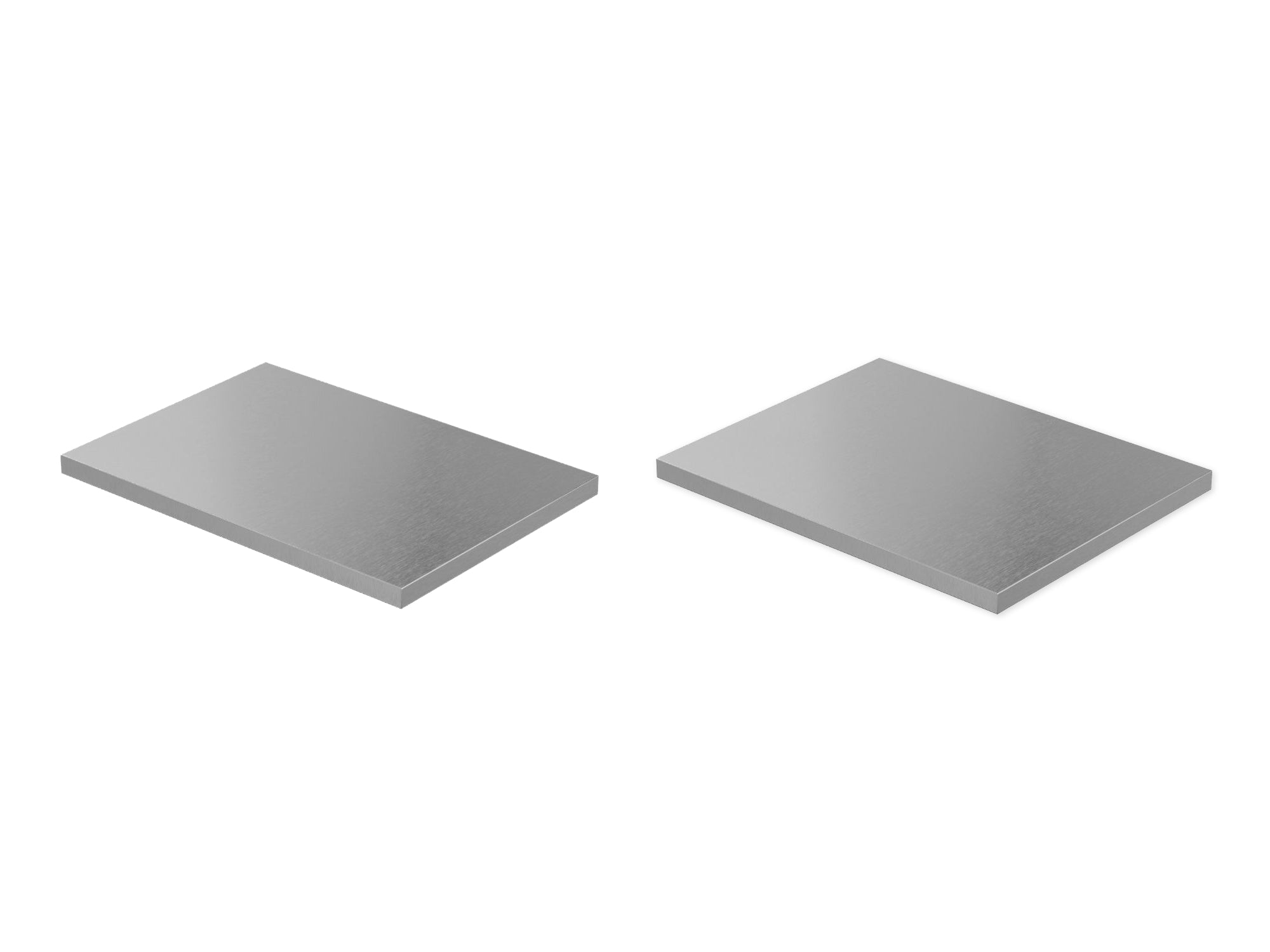 Signature Outdoor Kitchen Cabinet Stainless Steel Countertop Bundle: (1) 18 in. Countertop, (1) 18 in Countertop 1-Side Extended